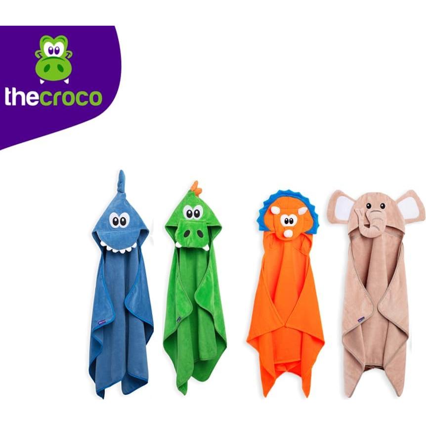 Toalla con Capucha TheCroco Verde 124x71 cm 100% Algodón Absorbente