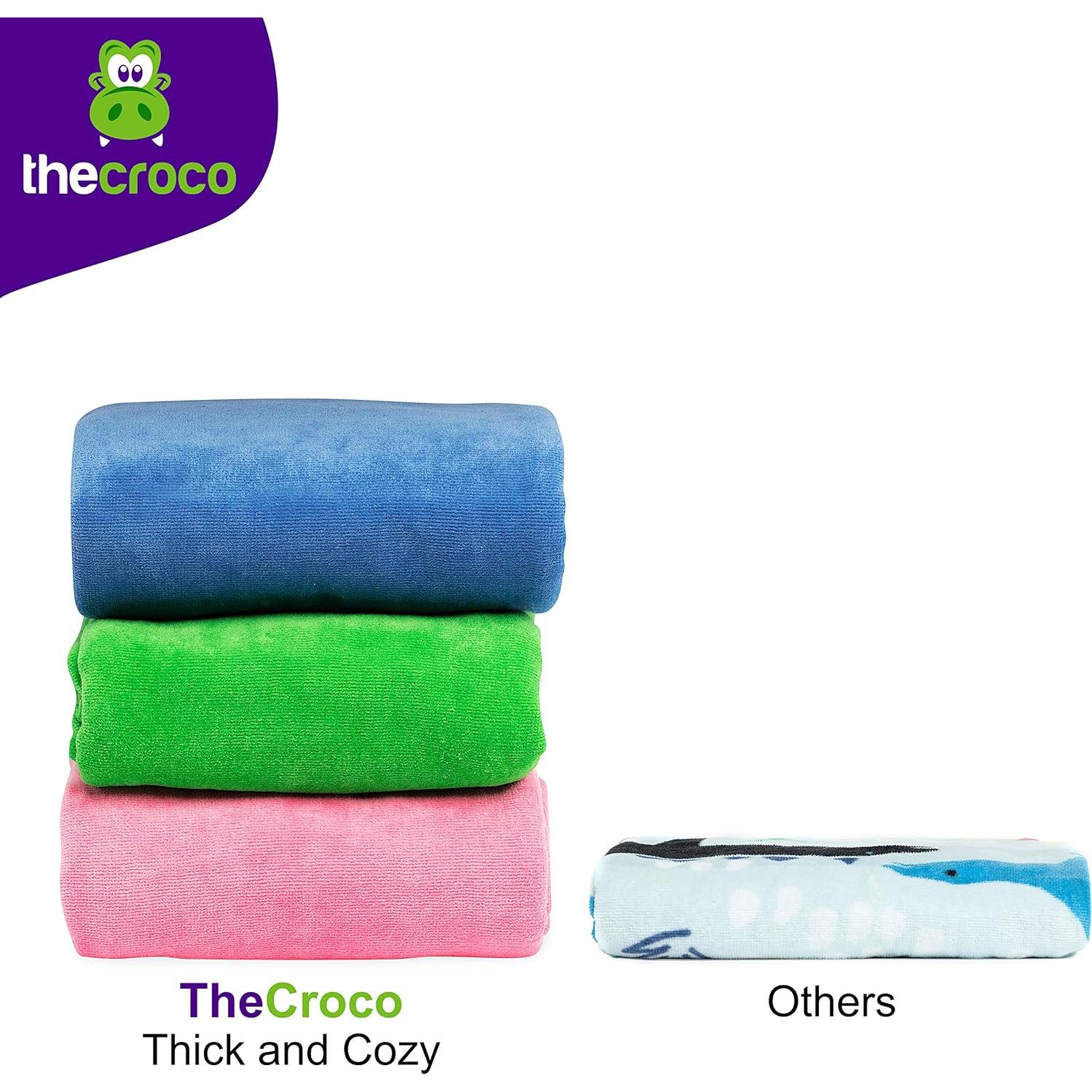 Toalla con Capucha TheCroco Verde 124x71 cm 100% Algodón Absorbente