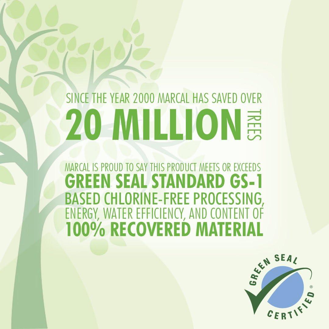 Toallas de Papel Marcal 100% Recicladas 2 Capas 140 Hojas - 24 Rollos