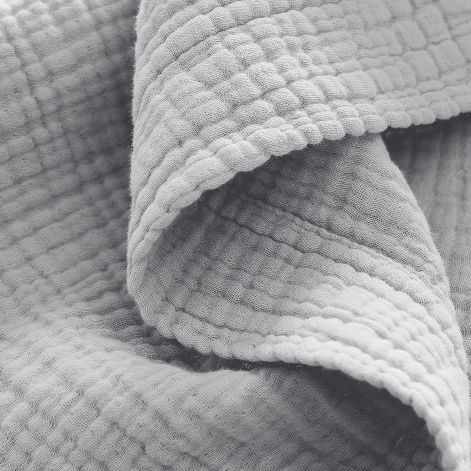 Manta de Cama King Boll & Branch 100% Algodón Orgánico Cielo