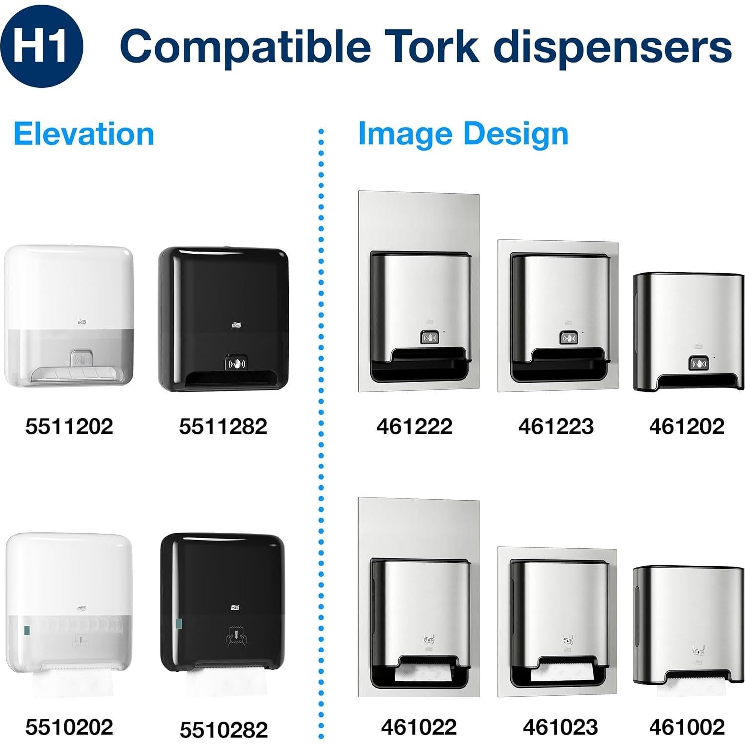 Rollo de Toalla de Papel Natural Tork Matic H1, 6 Rollos x 213.36 m