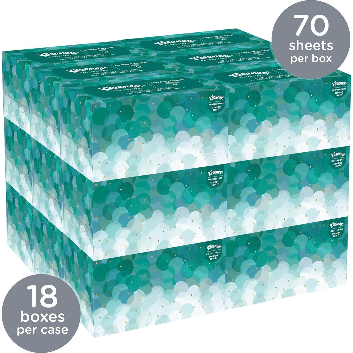 Toallas de Mano Kleenex Ultra Suaves 11268 - 70 Hojas x 18 Cajas