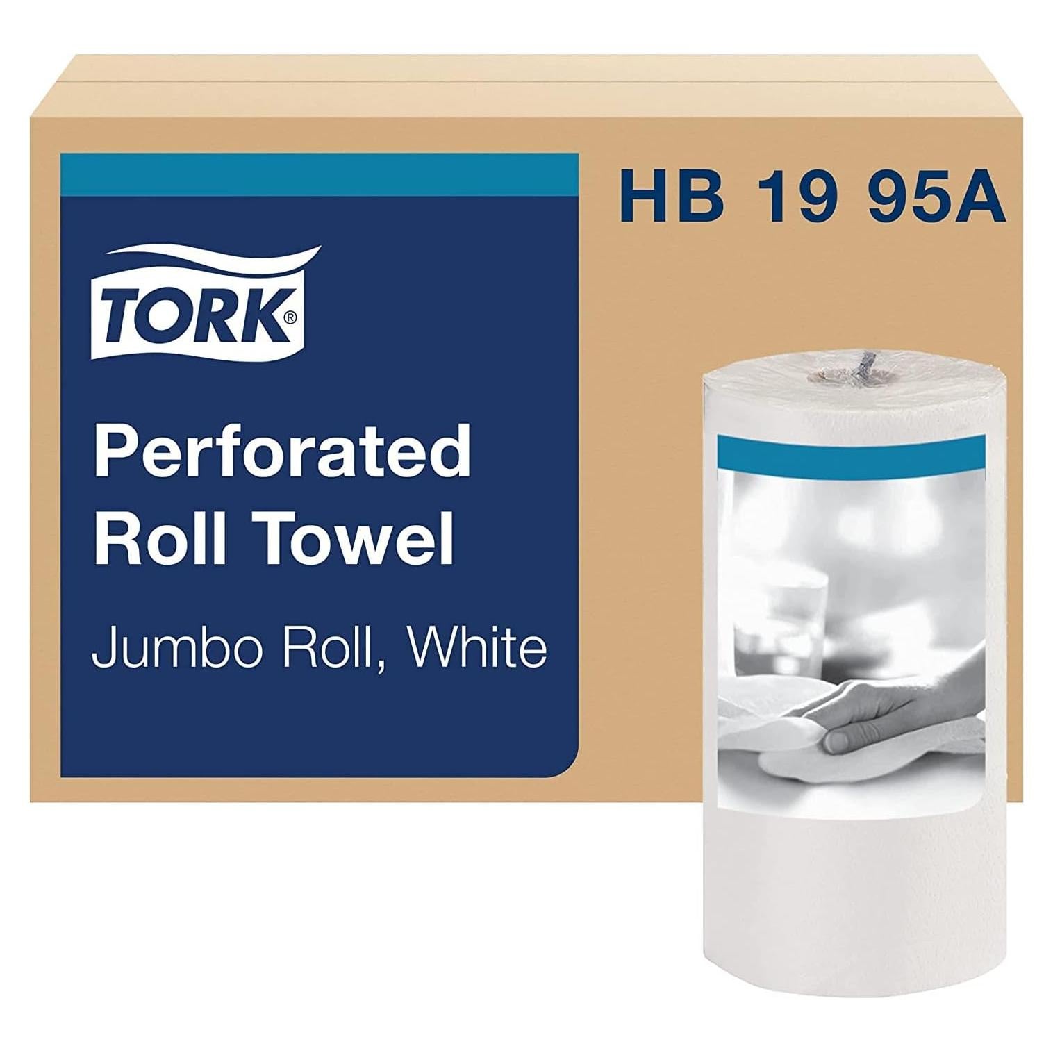 Rollo Jumbo de Toalla de Papel Tork HB1995A, 210 Hojas, 12 Unidades