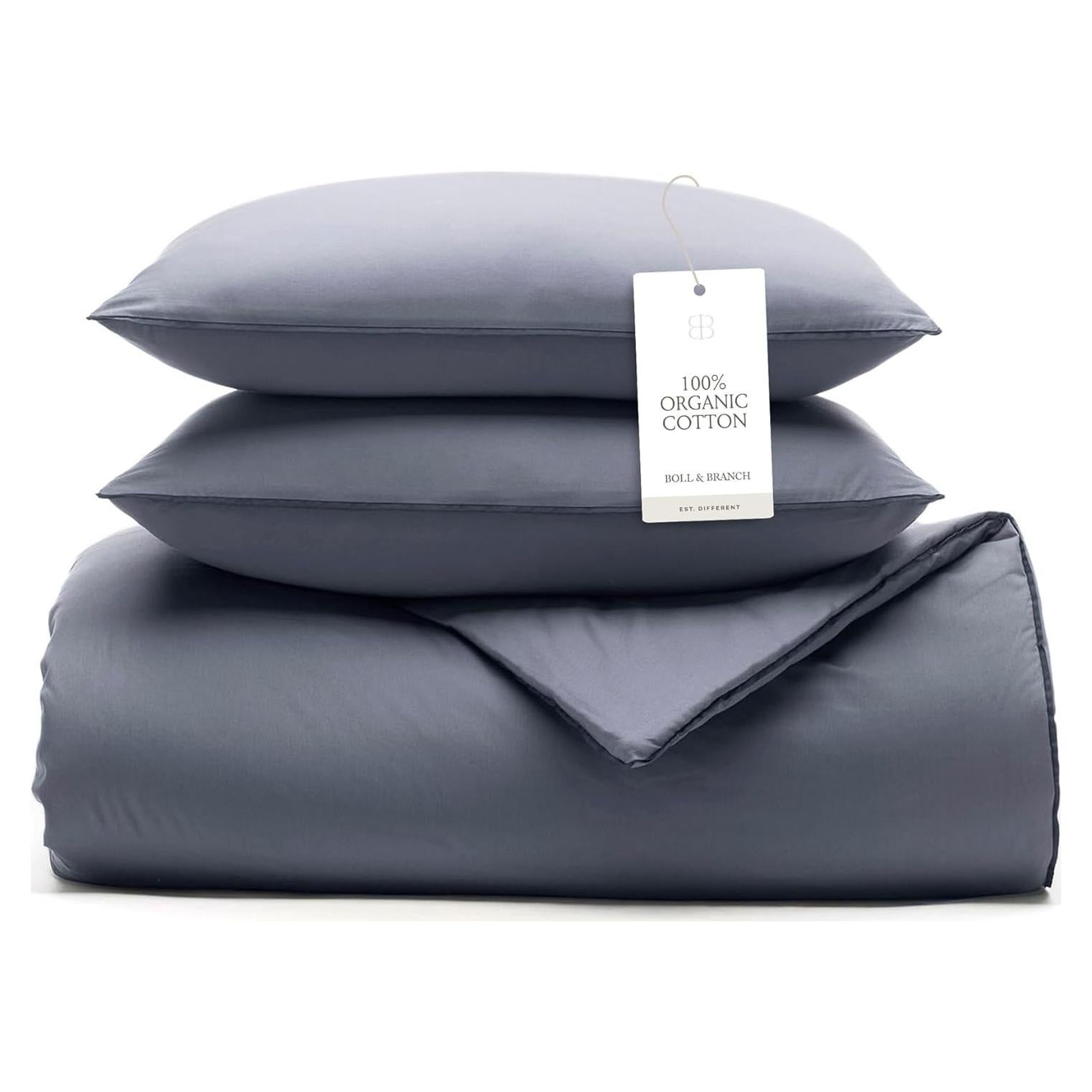 Conjunto de Edredón Doble Reina BOLL & BRANCH 100% Algodón Orgánico Mineral