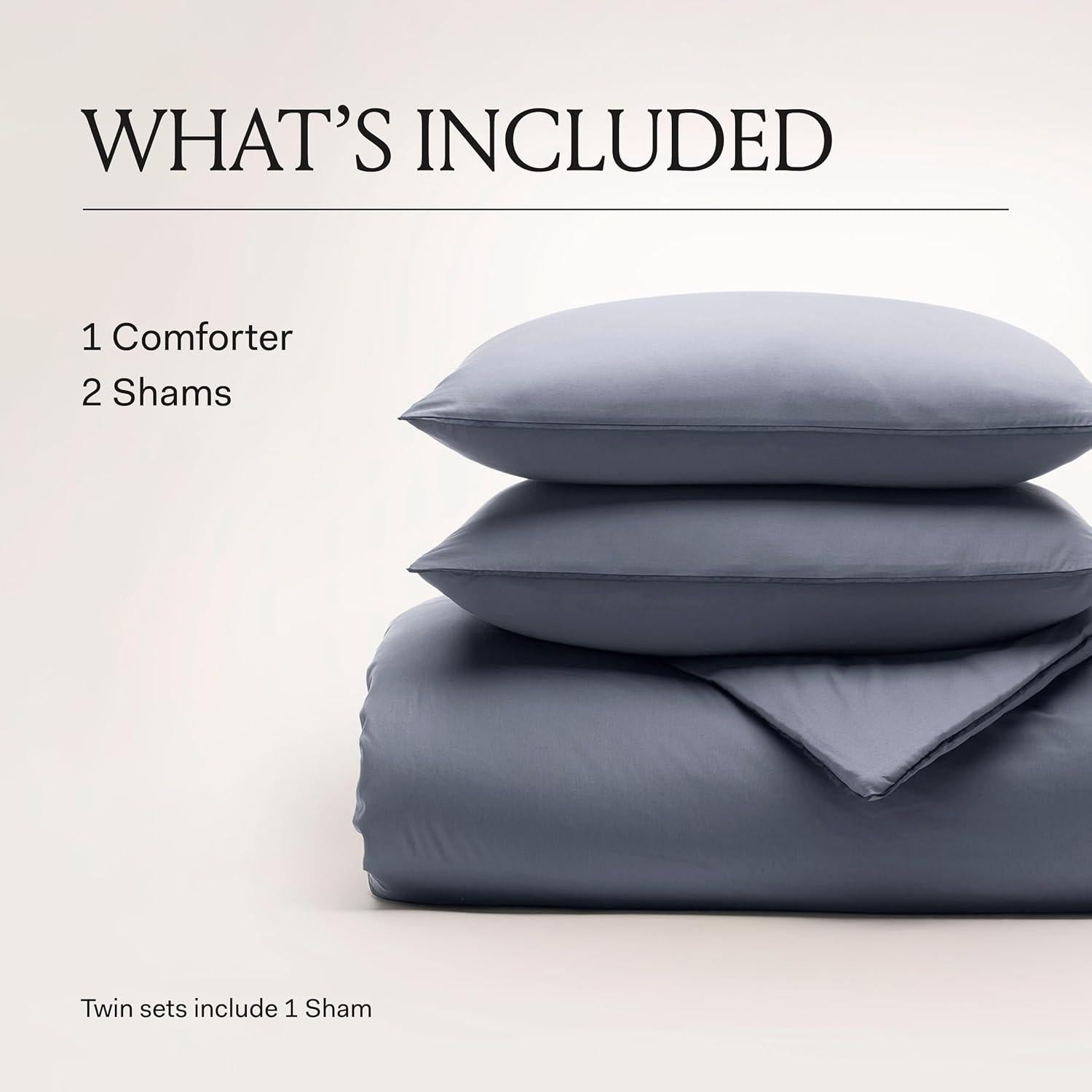 Conjunto de Edredón Doble Reina BOLL & BRANCH 100% Algodón Orgánico Mineral