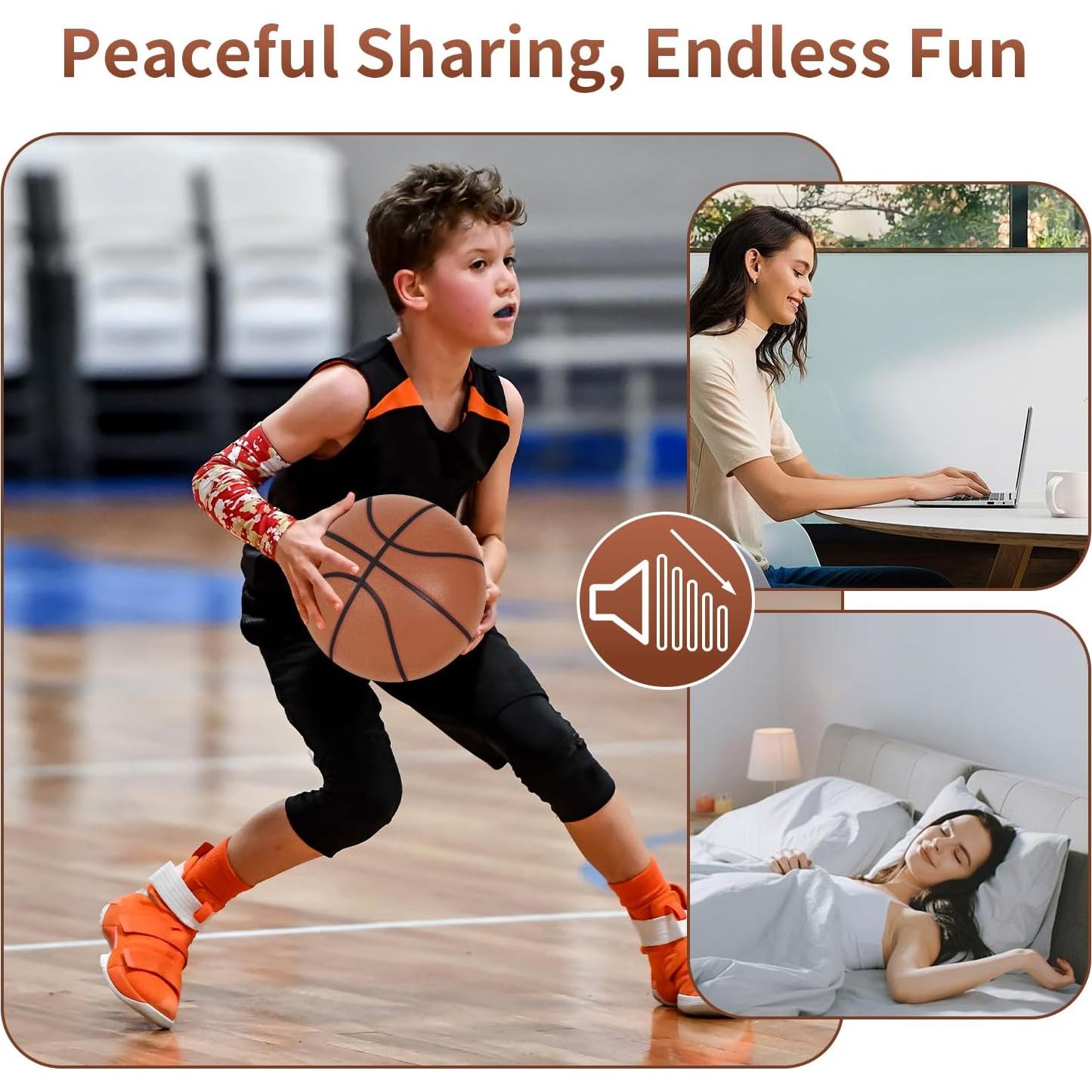 Balón de Baloncesto Silencioso LGGbaodan 24 cm Alta Elasticidad