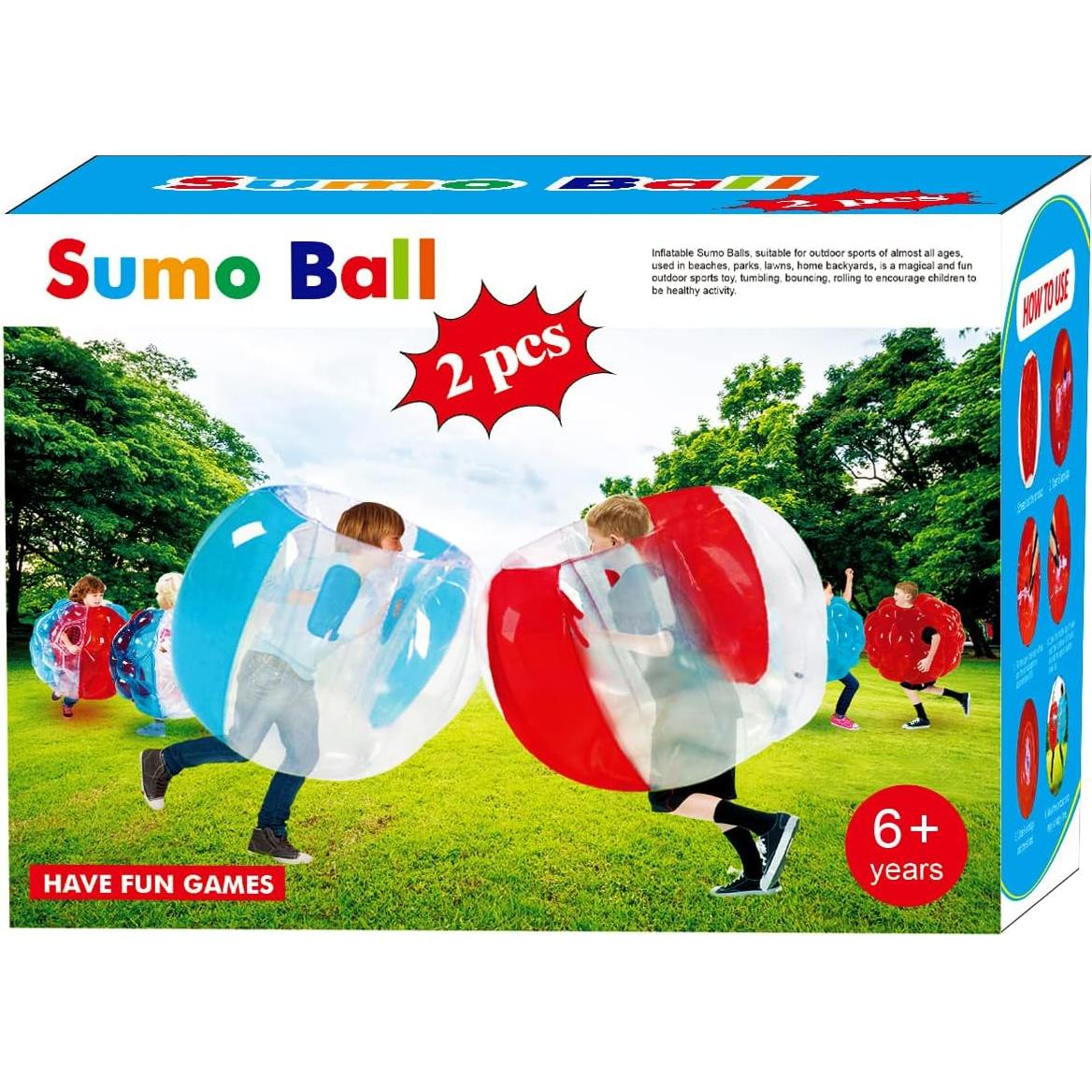 Bolas Inflables Sumo 122 cm SUNSHINE-MALL 2 Pcs Rojo/Azul