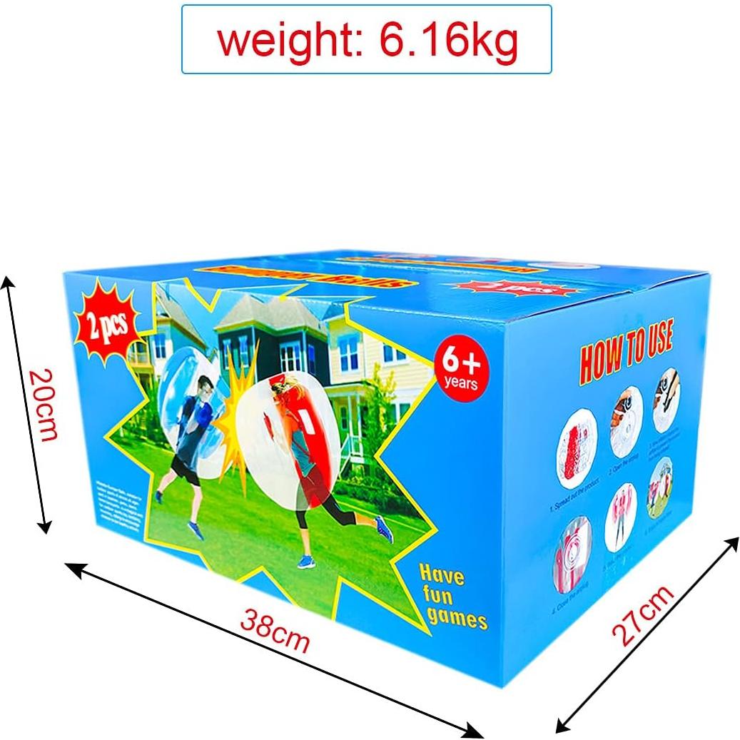 Bolas Inflables Sumo 122 cm SUNSHINE-MALL 2 Pcs Rojo/Azul