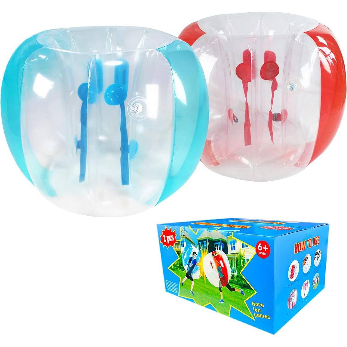 Bolas Inflables Sumo 122 cm SUNSHINE-MALL 2 Pcs Rojo/Azul