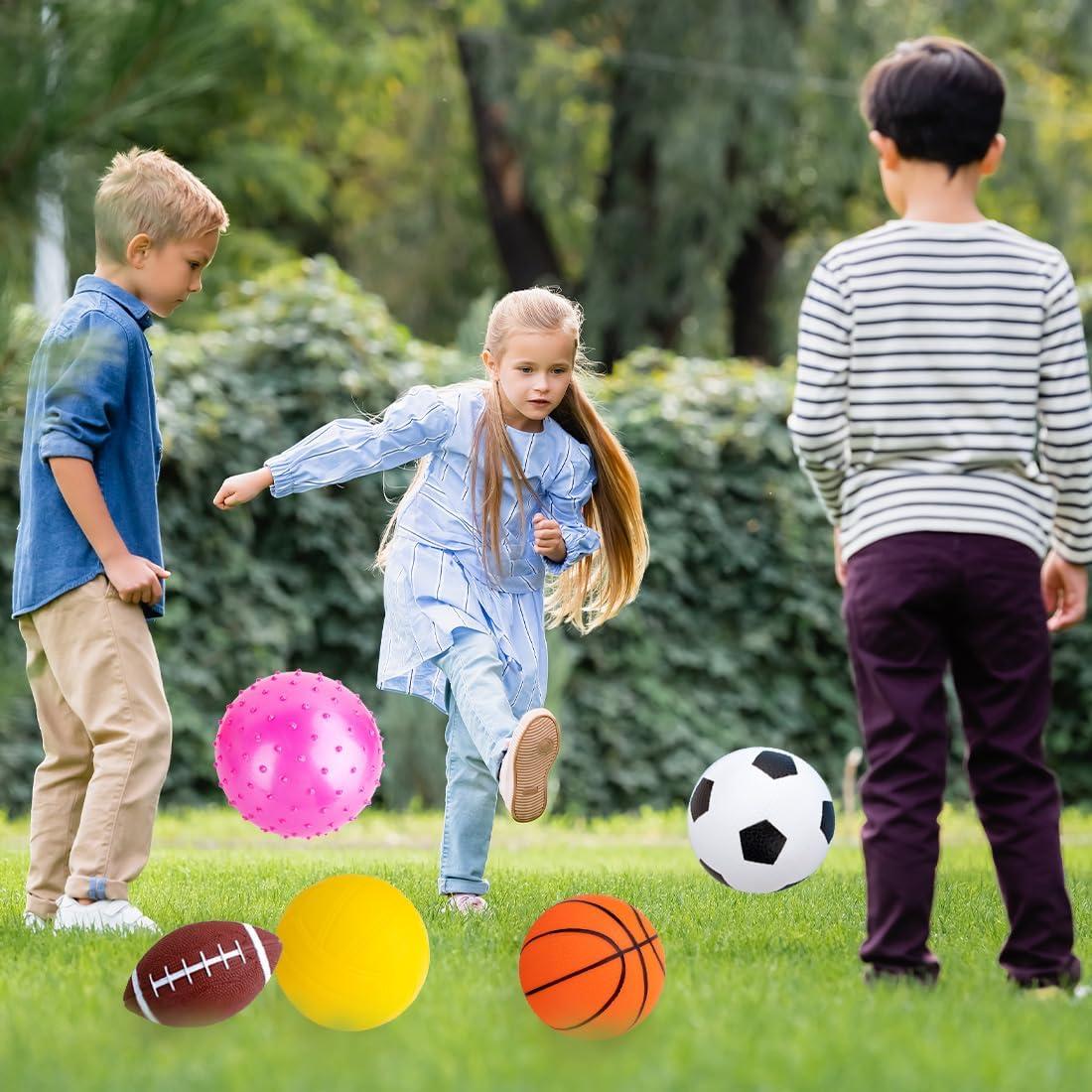 Set de 7 Pelotas Deportivas Inflables HOESDA para Niños