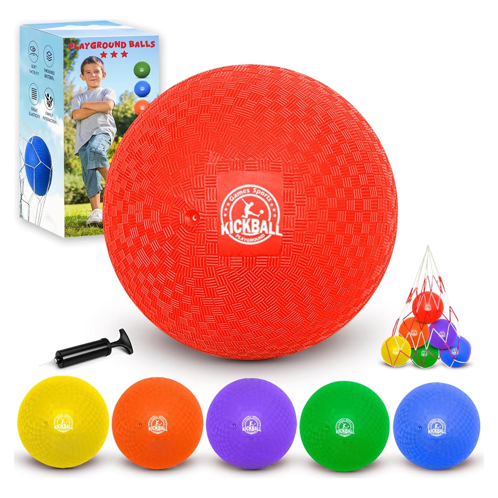 Set de 6 pelotas de patio COAMZPARTY multicolor con bomba