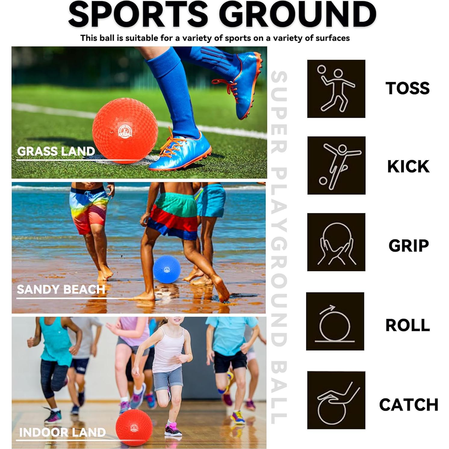 Set de 6 pelotas de patio COAMZPARTY multicolor con bomba