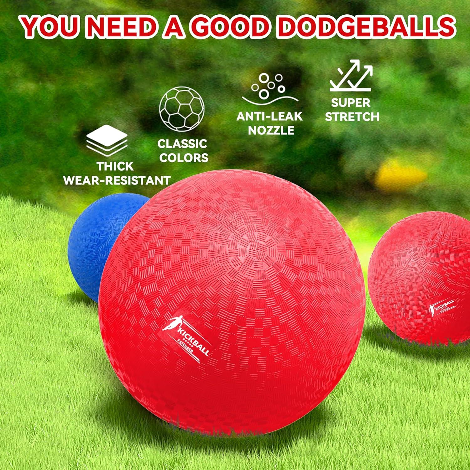 Set de 2 Pelotas de Kickball FATEUAER 21.6 cm con Bomba