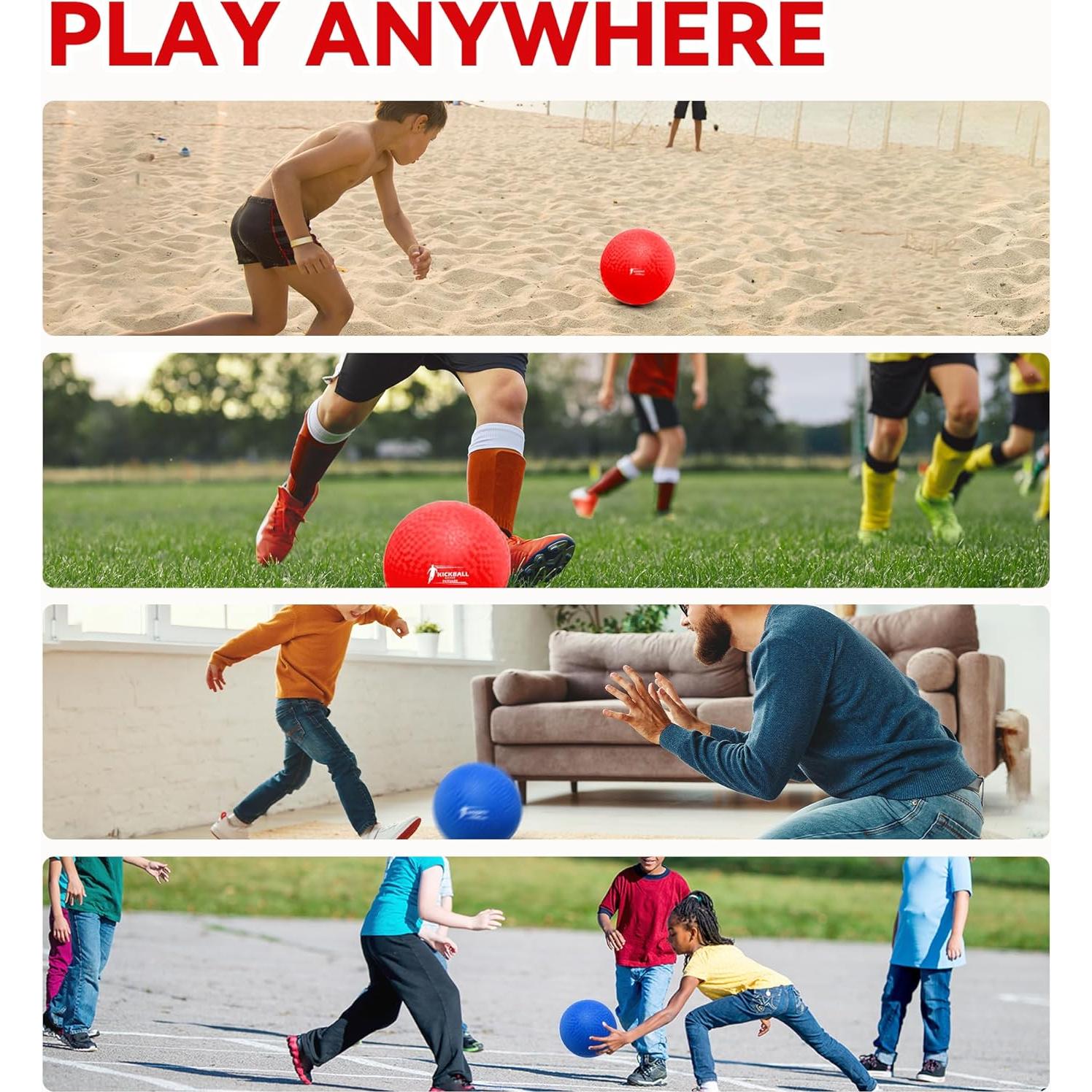 Set de 2 Pelotas de Kickball FATEUAER 21.6 cm con Bomba