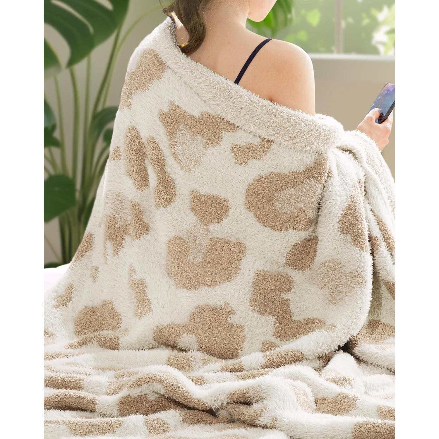 Manta suave de leopardo blunique 127x152 cm decorativa