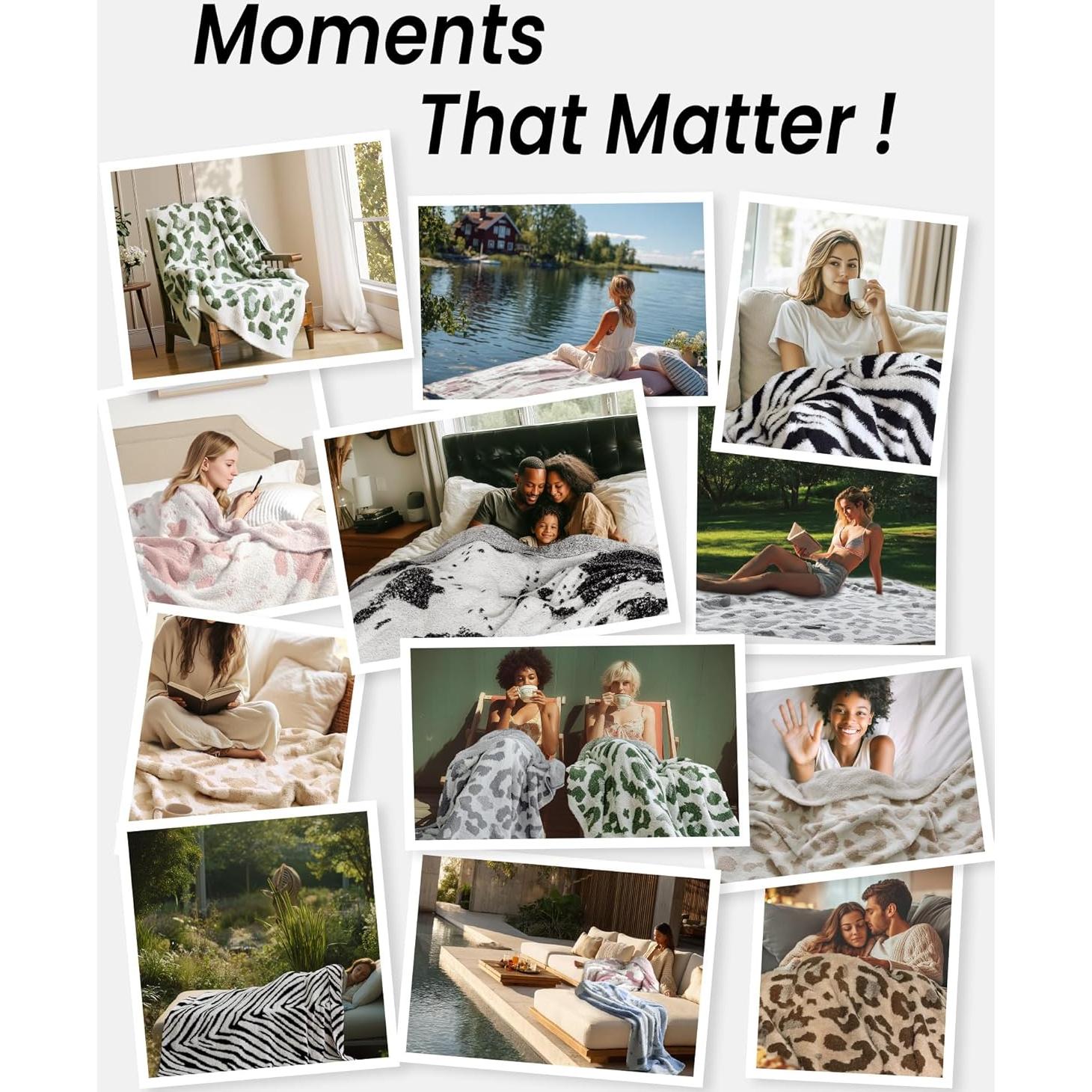 Manta suave de leopardo blunique 127x152 cm decorativa