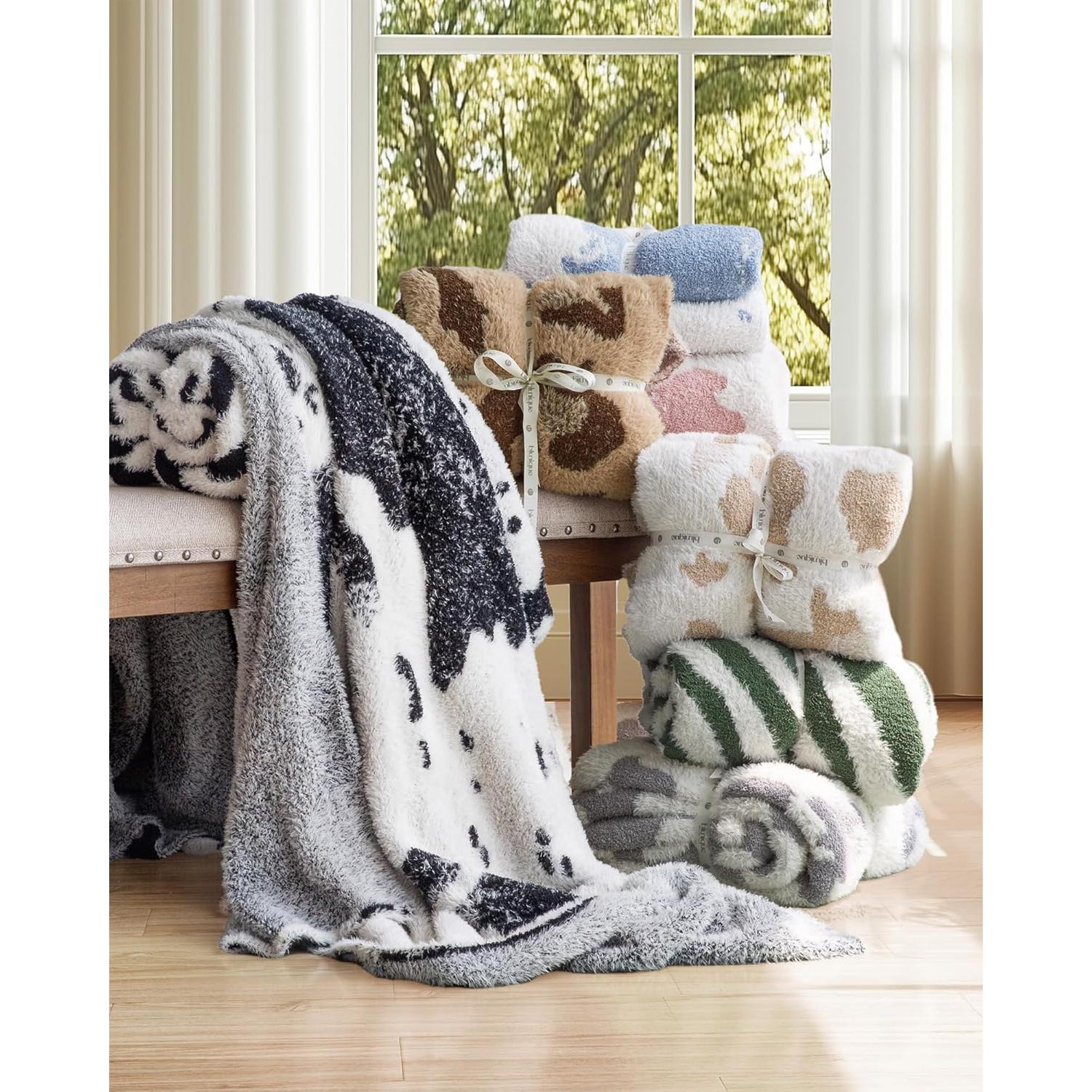 Manta suave de leopardo blunique 127x152 cm decorativa