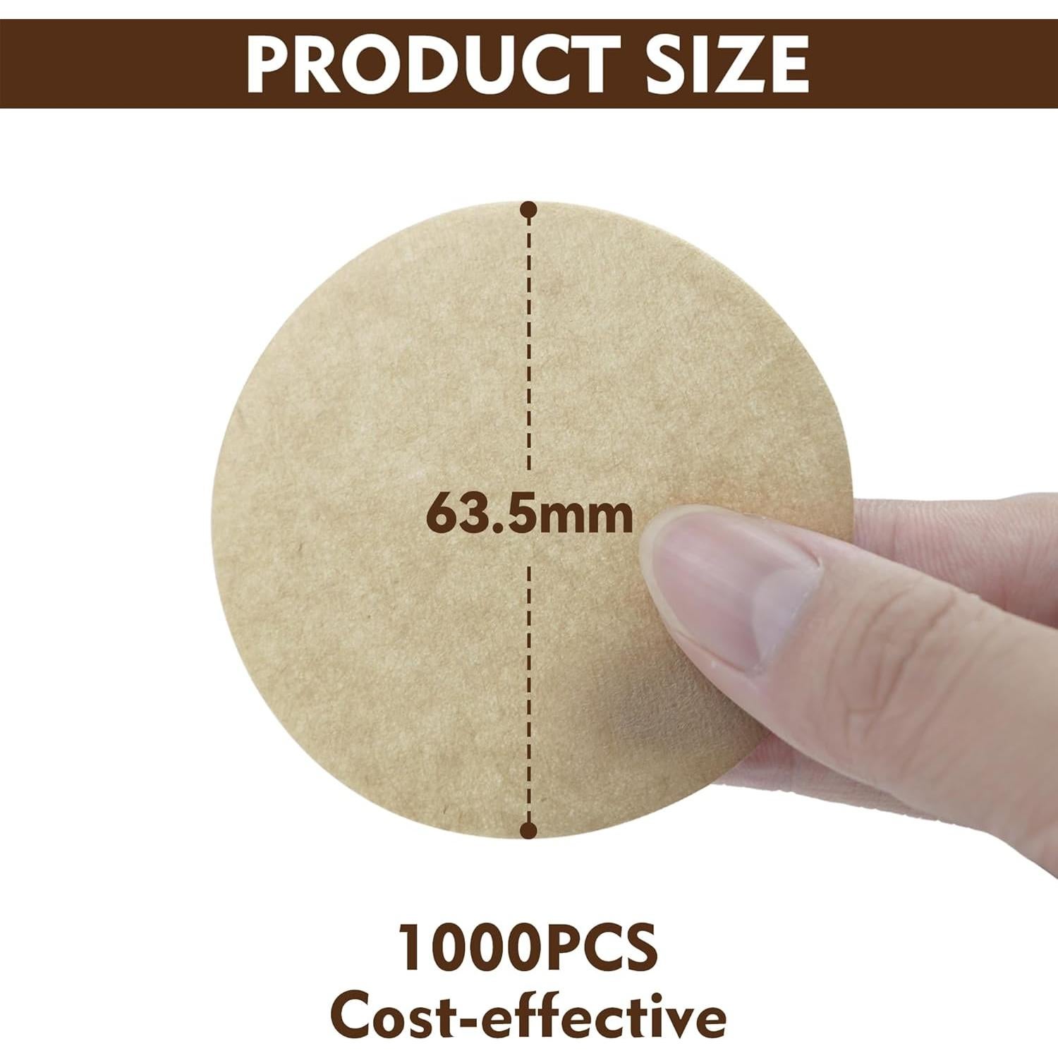 Filtros de Café Desechables Brikinte 1000 Pcs Papel 32.9x14.6 cm