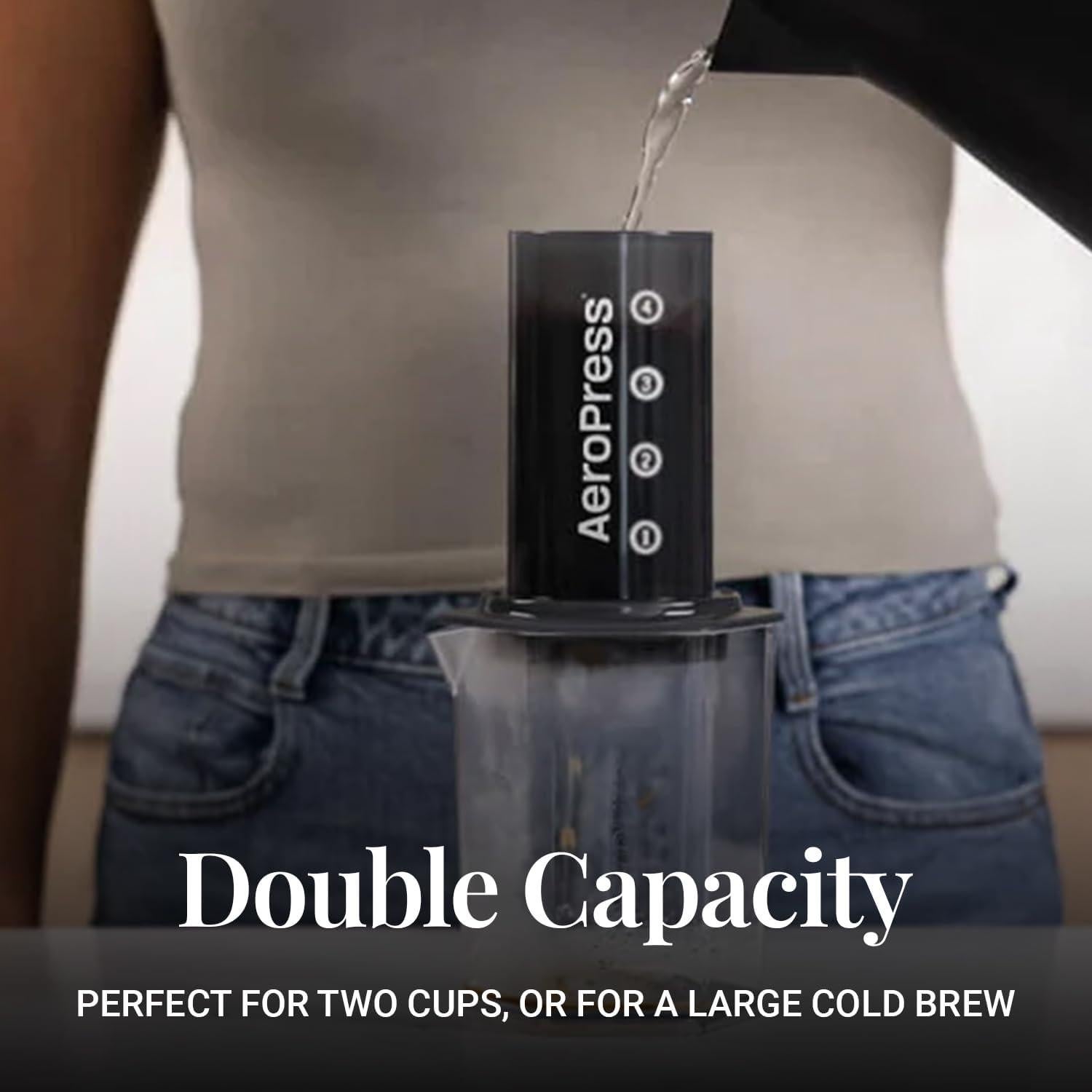 Jarra AeroPress 600 ml, resistente a roturas, ideal para viajes