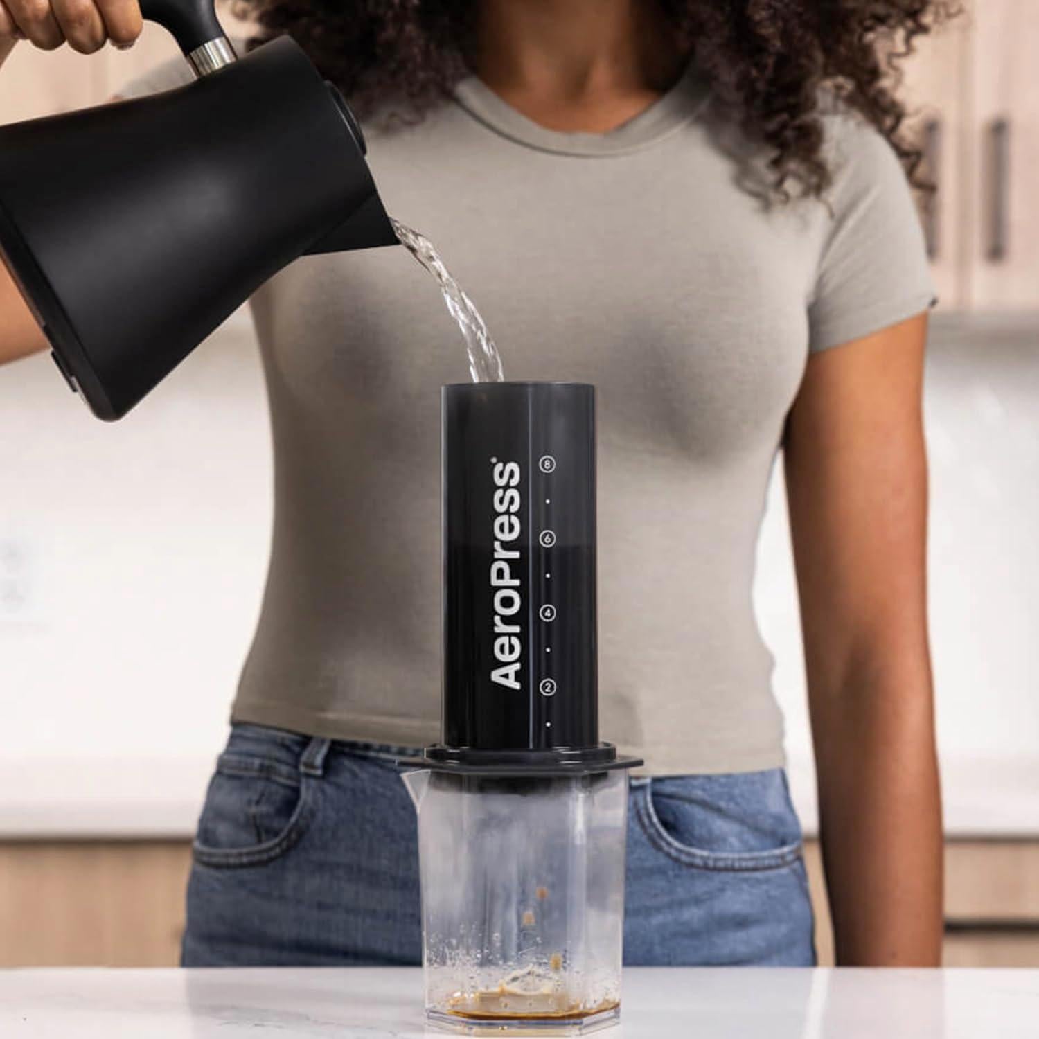 Jarra AeroPress 600 ml, resistente a roturas, ideal para viajes