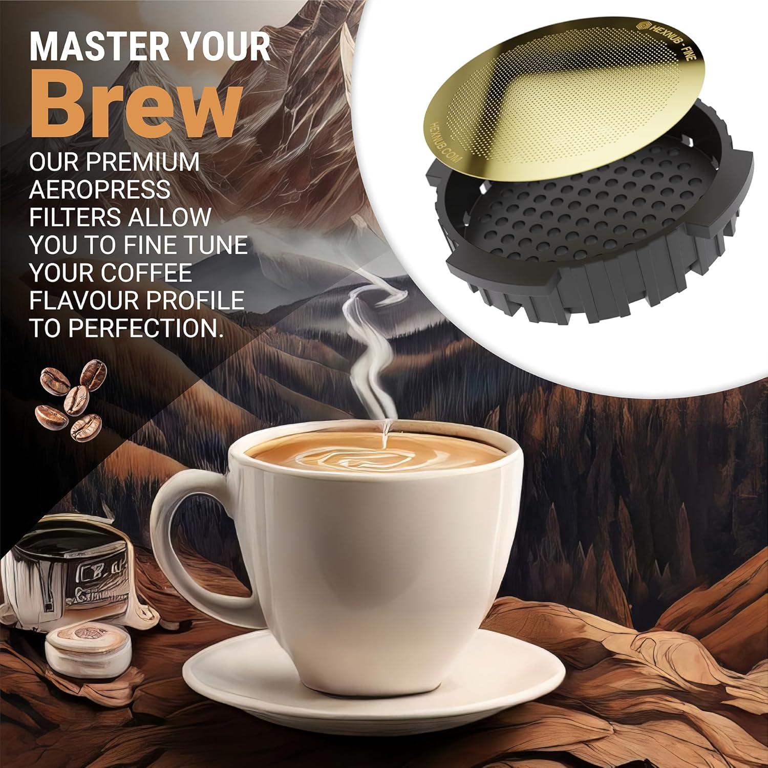 Filtro Metálico Reutilizable HEXNUB para AeroPress - Paquete de 3