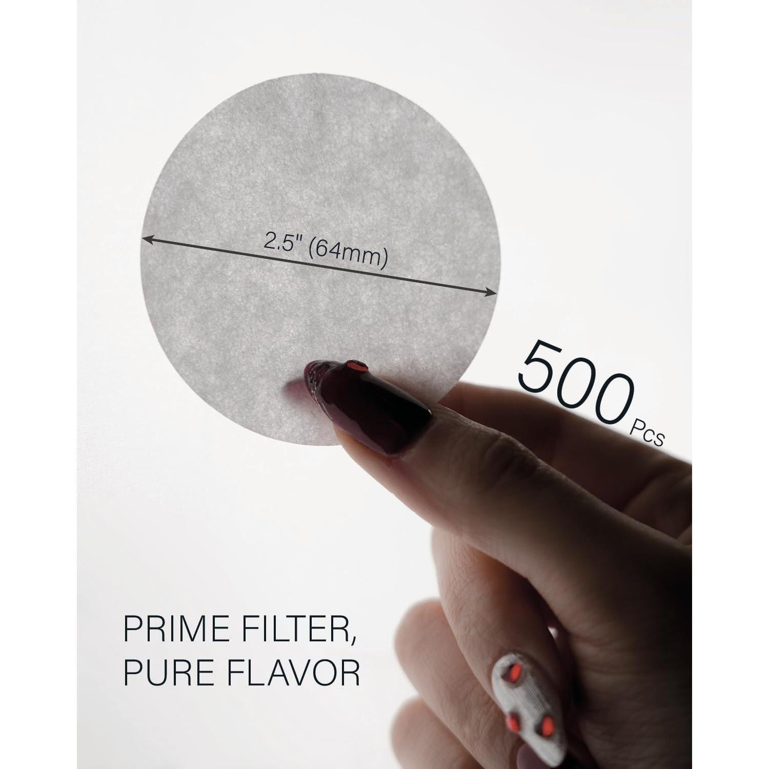 Filtros de papel desechables Bake Choice 500 unidades 6.35 cm