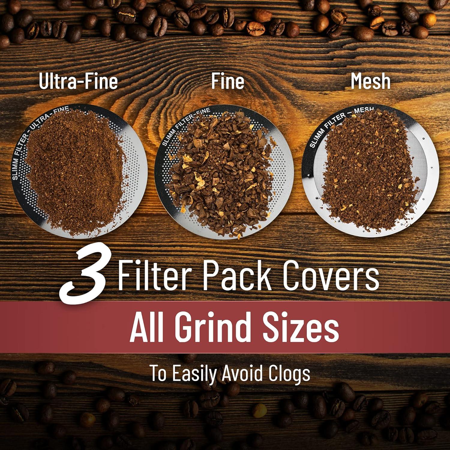 Juego de Filtros Reutilizables Slimm Filter - 3 Piezas Acero Inoxidable