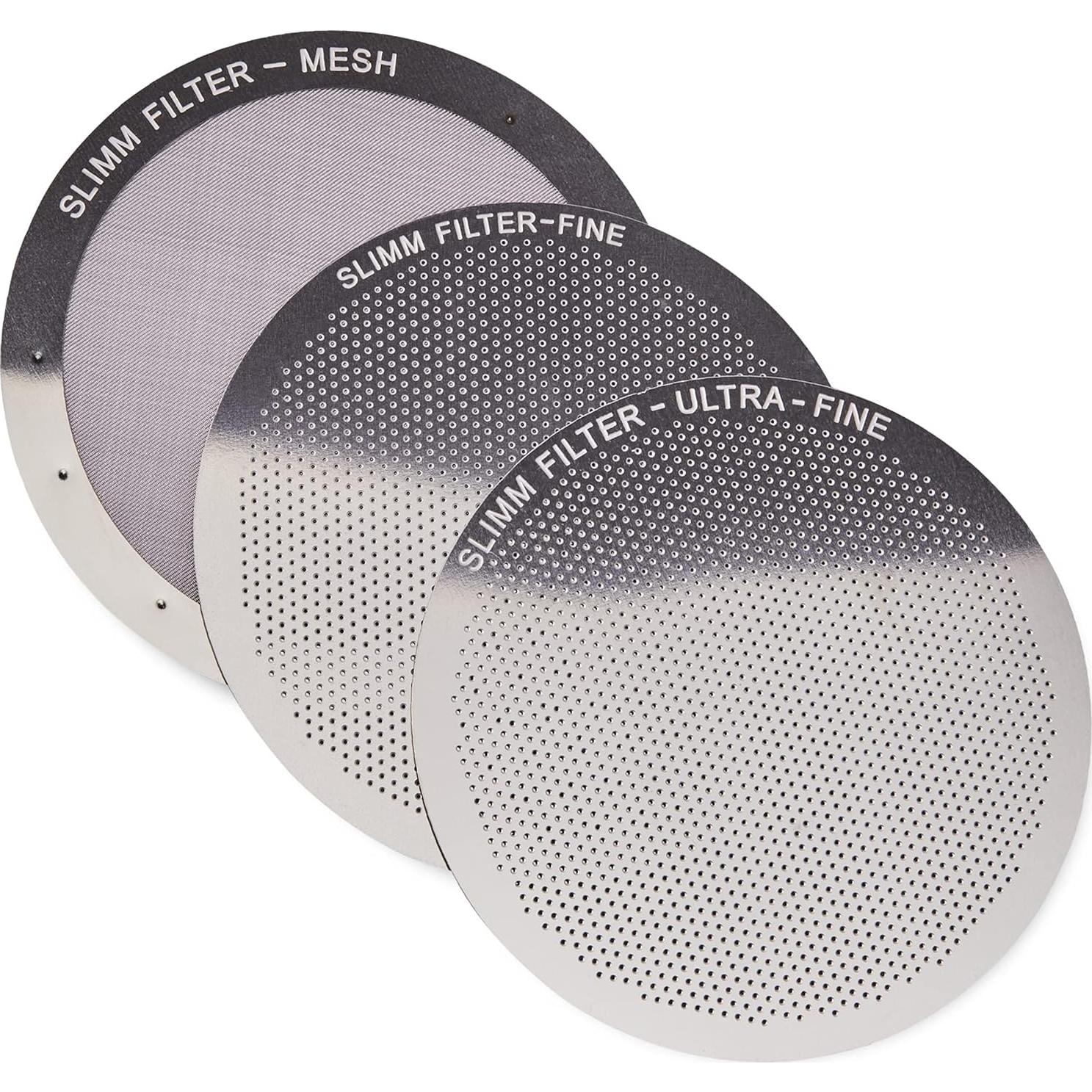 Juego de Filtros Reutilizables Slimm Filter - 3 Piezas Acero Inoxidable