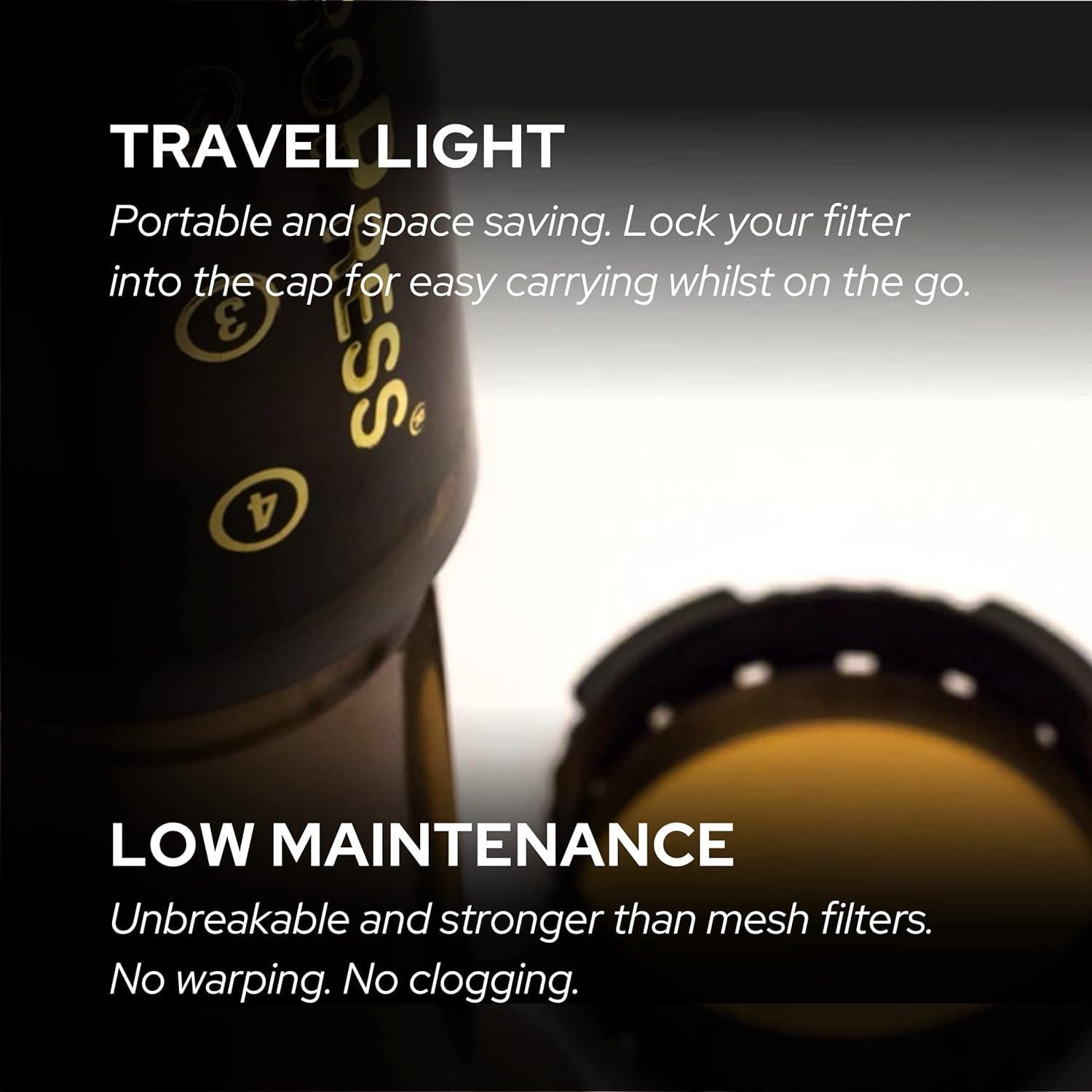 Filtro Reutilizable de Acero Inoxidable CAFE CONCETTO Súper Fino para AeroPress