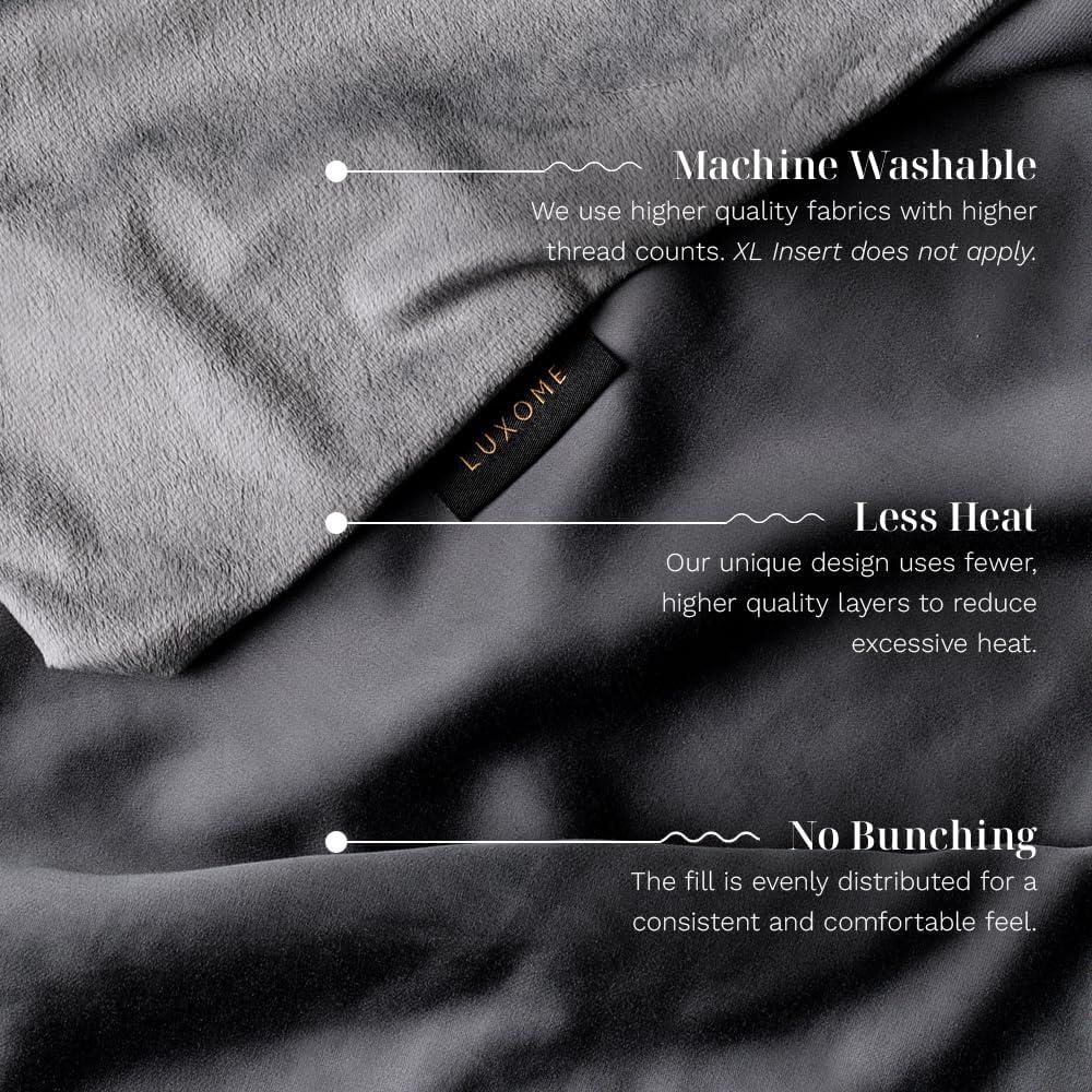 Manta con Peso LUXOME 152x203 cm 8.16 kg Reversible Gris