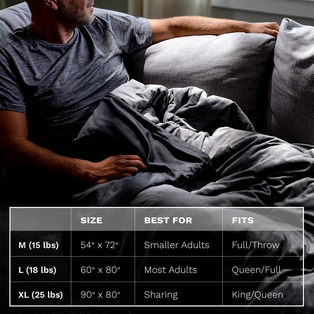 Manta con Peso LUXOME 152x203 cm 8.16 kg Reversible Gris