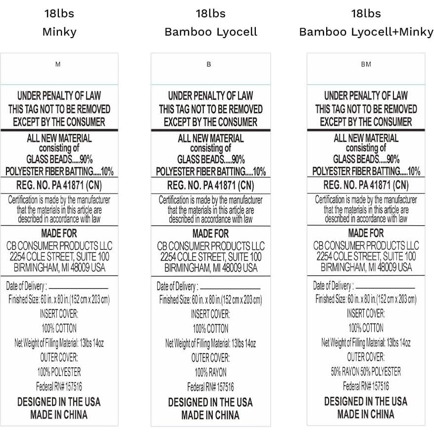 Manta con Peso LUXOME 152x203 cm 8.16 kg Reversible Gris