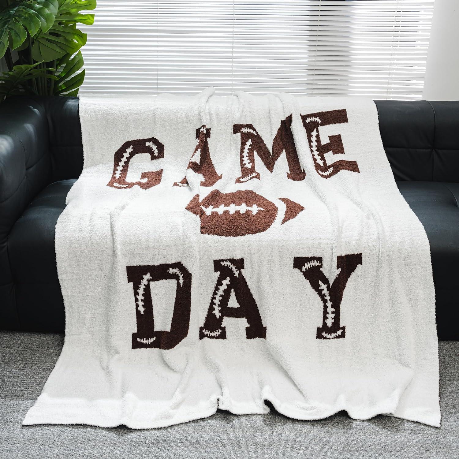 Manta de Fútbol Acogedora XING7DAY 129x160 cm Blanca