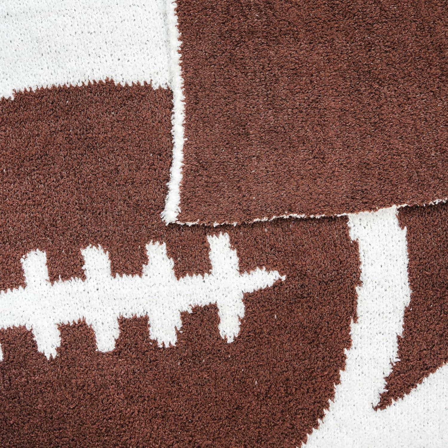 Manta de Fútbol Acogedora XING7DAY 129x160 cm Blanca