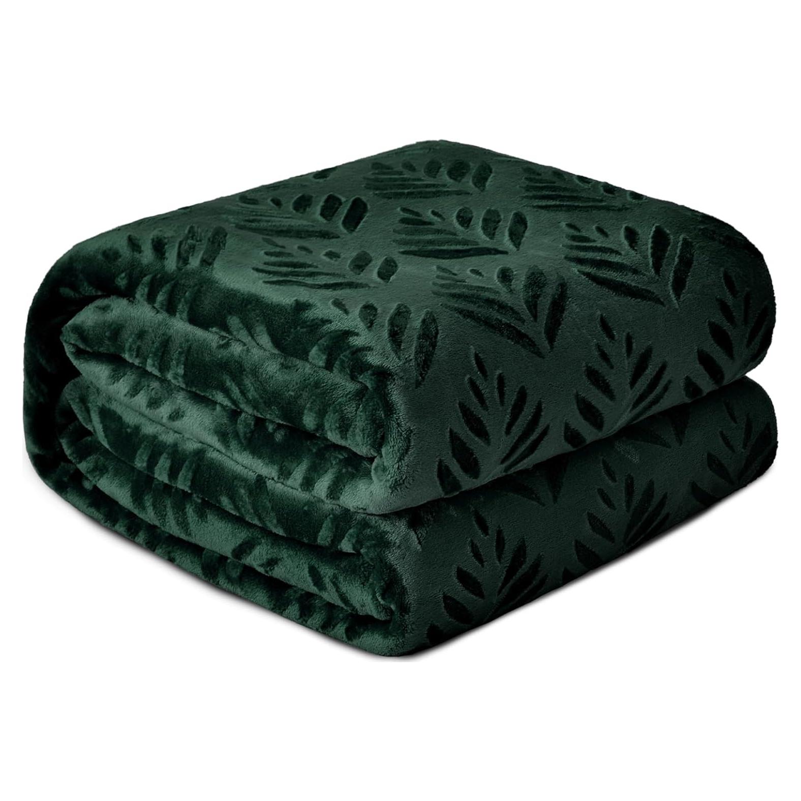 Manta de Forro Polar Exclusivo Mezcla 127x152 cm Verde Bosque