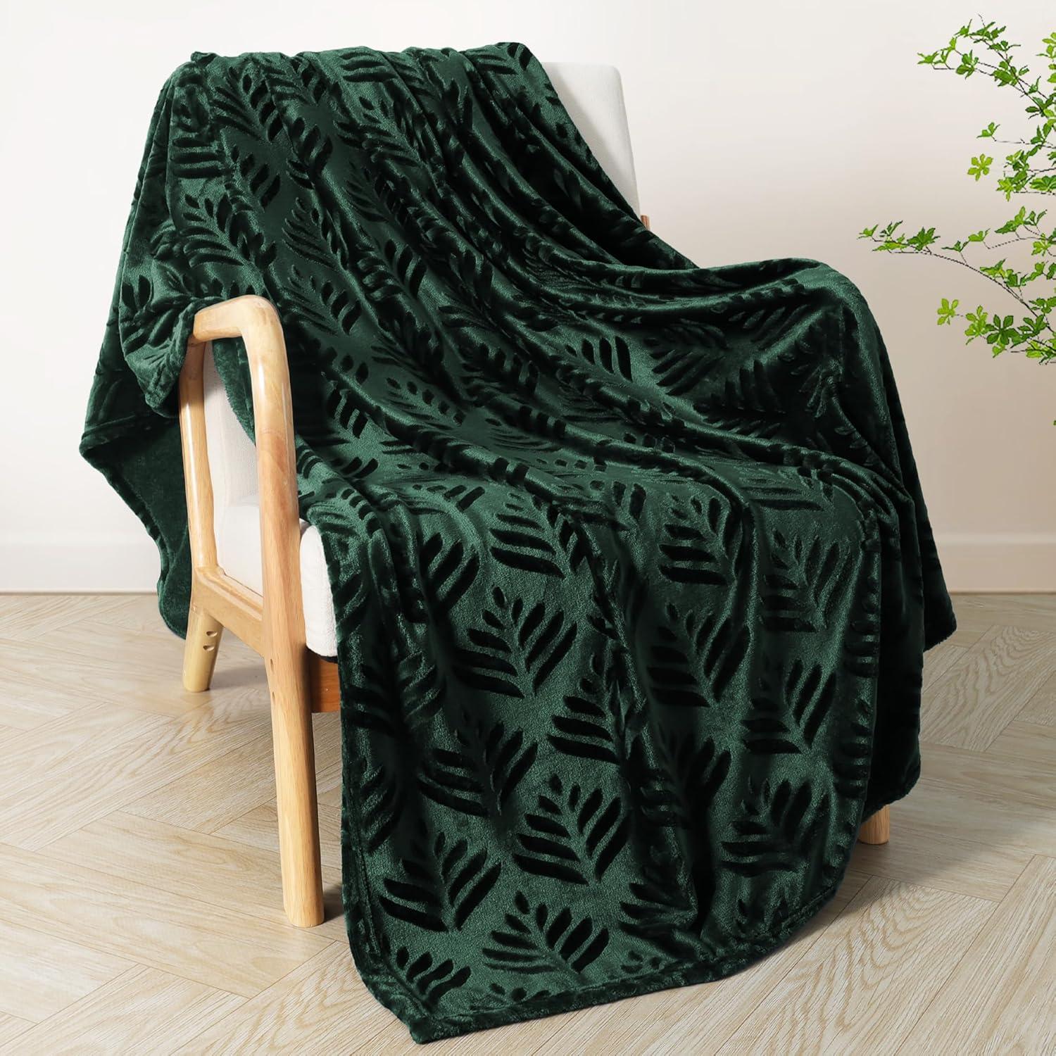 Manta de Forro Polar Exclusivo Mezcla 127x152 cm Verde Bosque