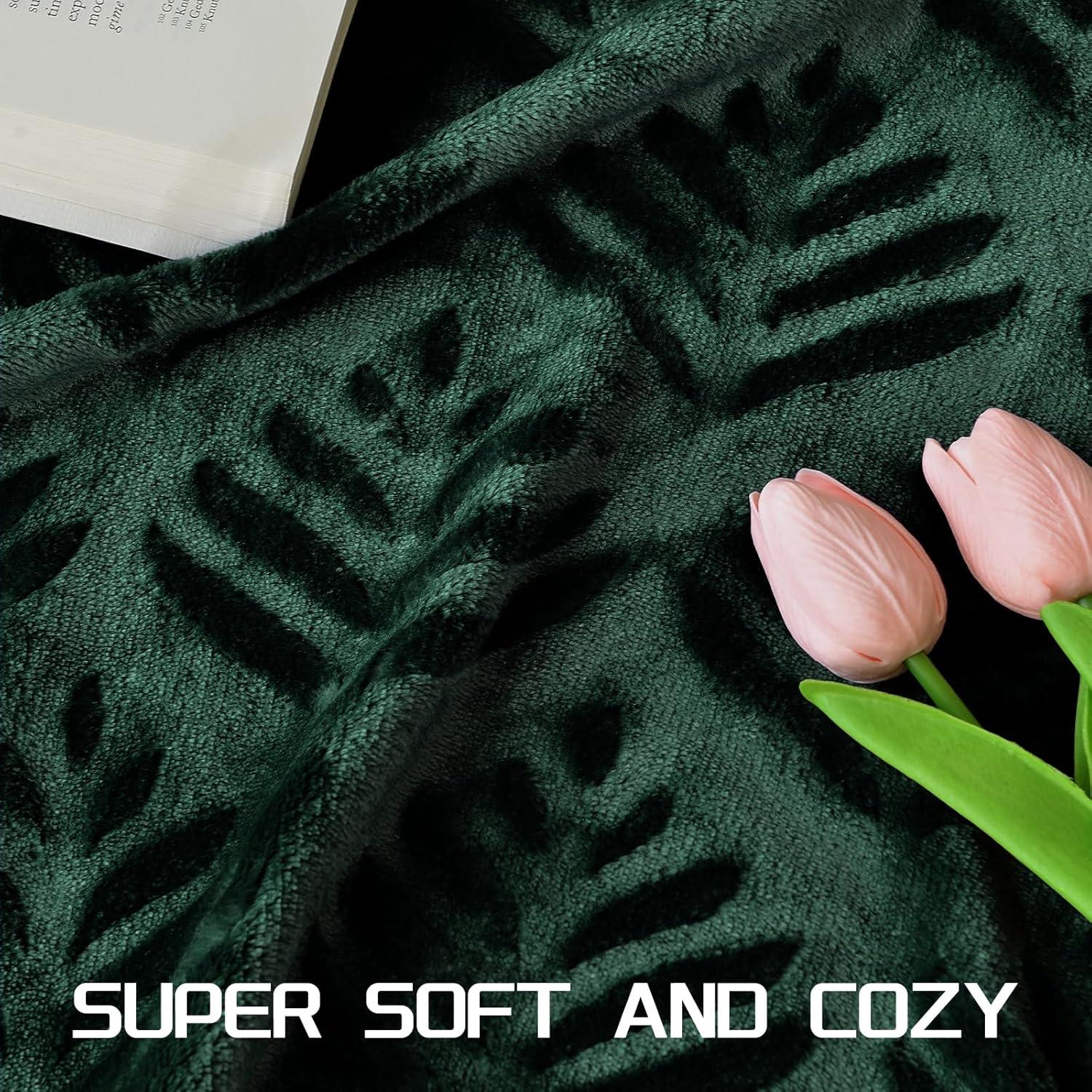 Manta de Forro Polar Exclusivo Mezcla 127x152 cm Verde Bosque