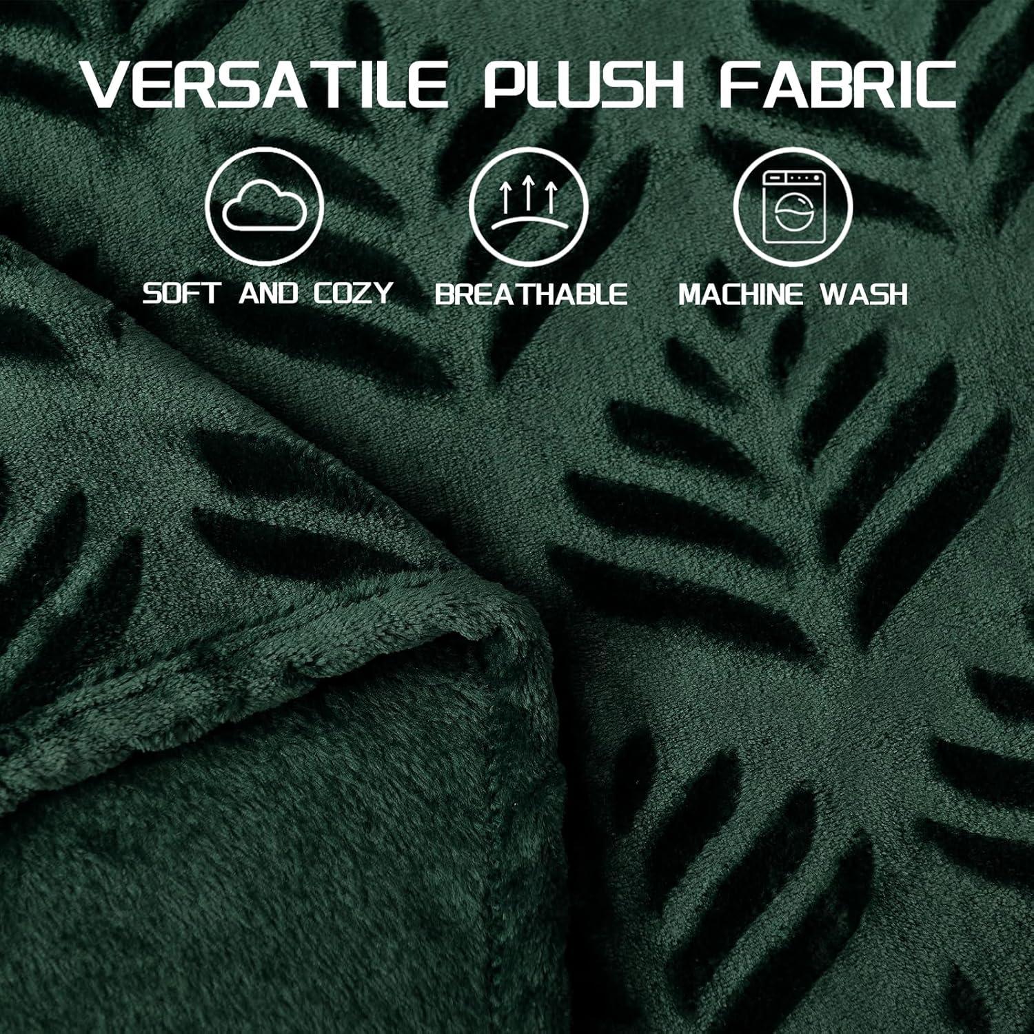 Manta de Forro Polar Exclusivo Mezcla 127x152 cm Verde Bosque