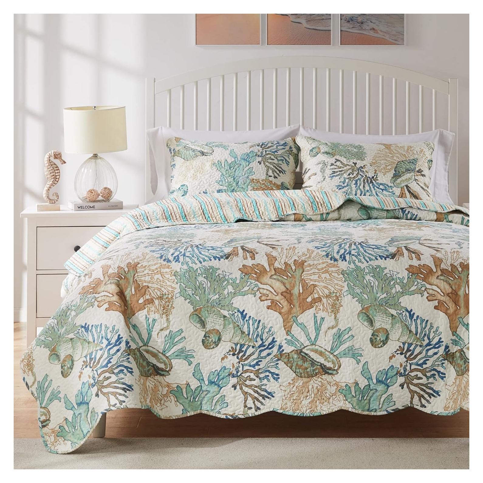 Conjunto de Colcha Rey Cal Jade 3 Piezas Greenland Home