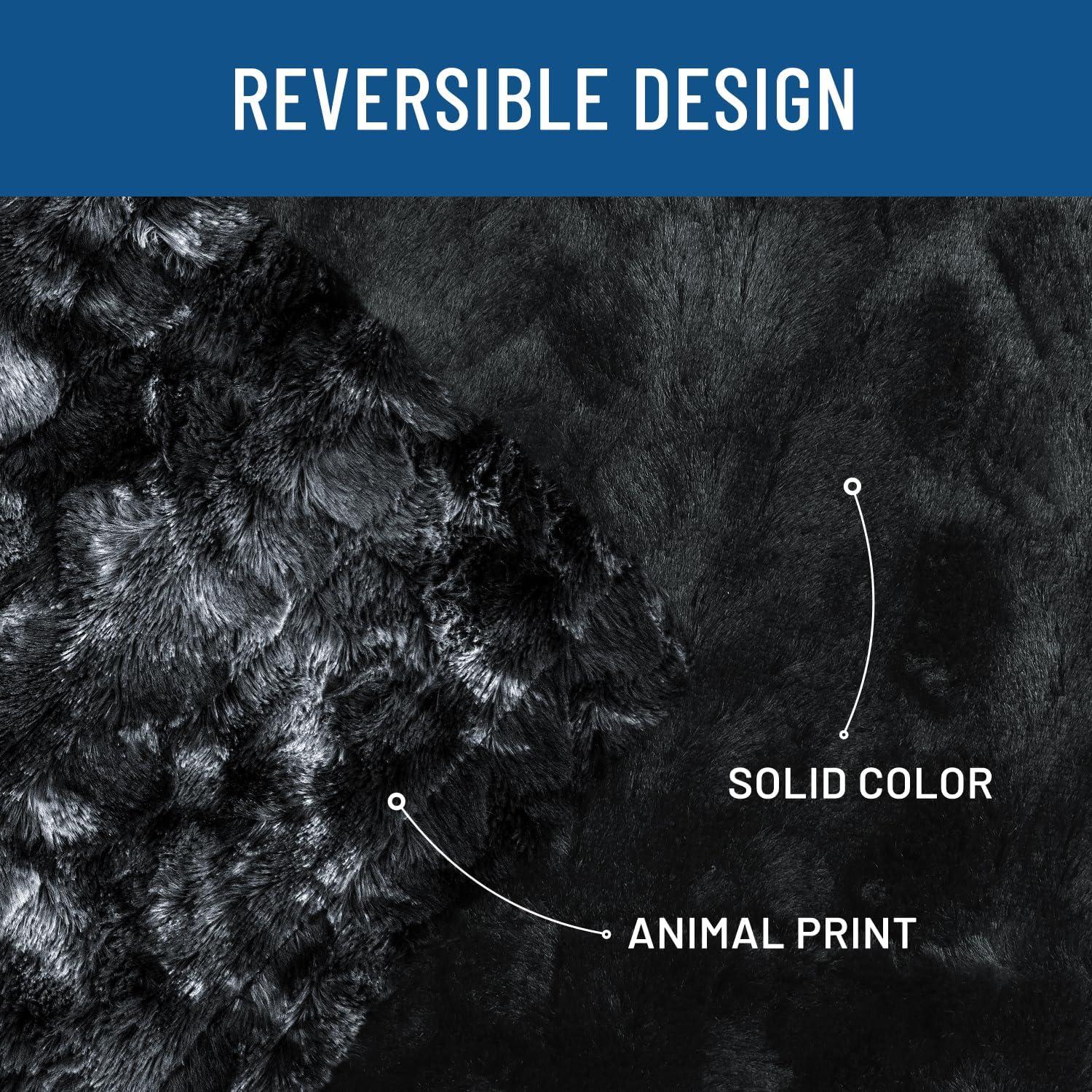 Manta de Piel Sintética Negra Everlasting Comfort 127x165 cm