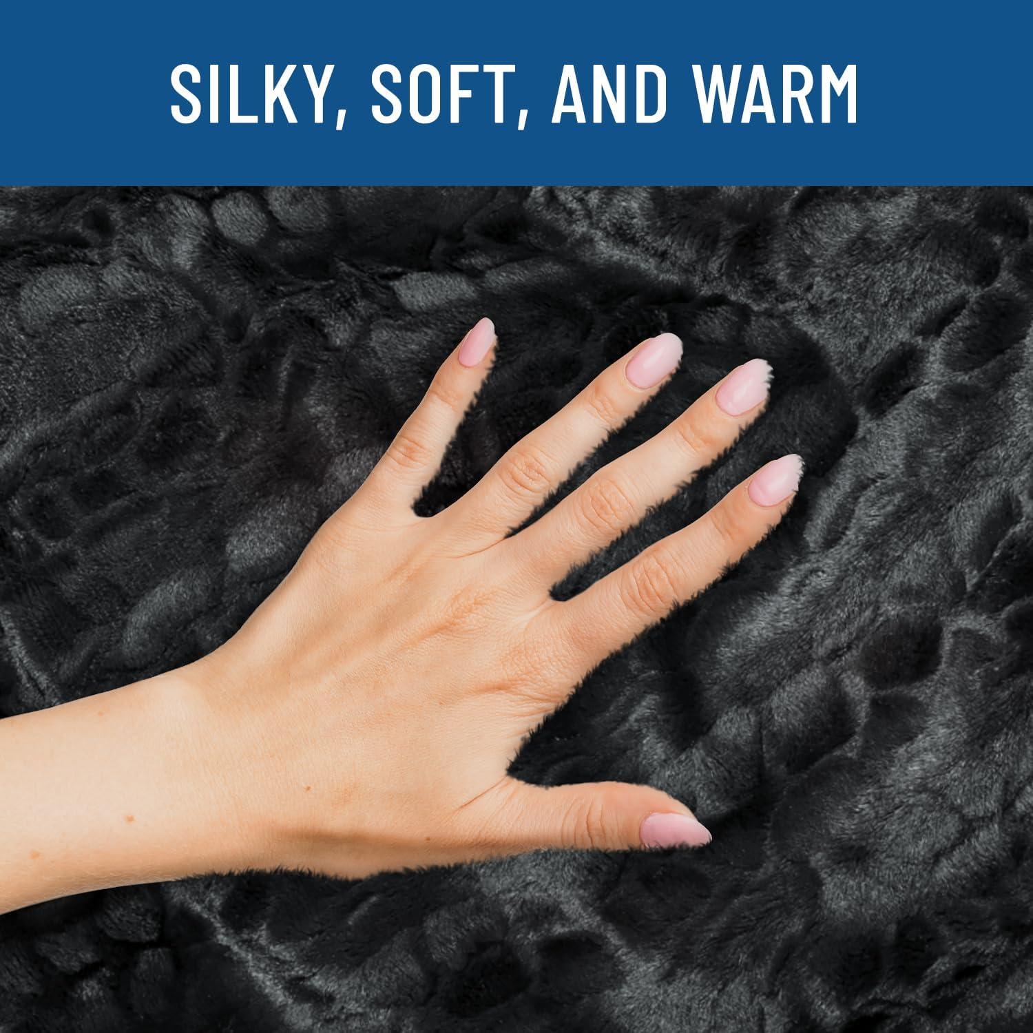 Manta de Piel Sintética Negra Everlasting Comfort 127x165 cm