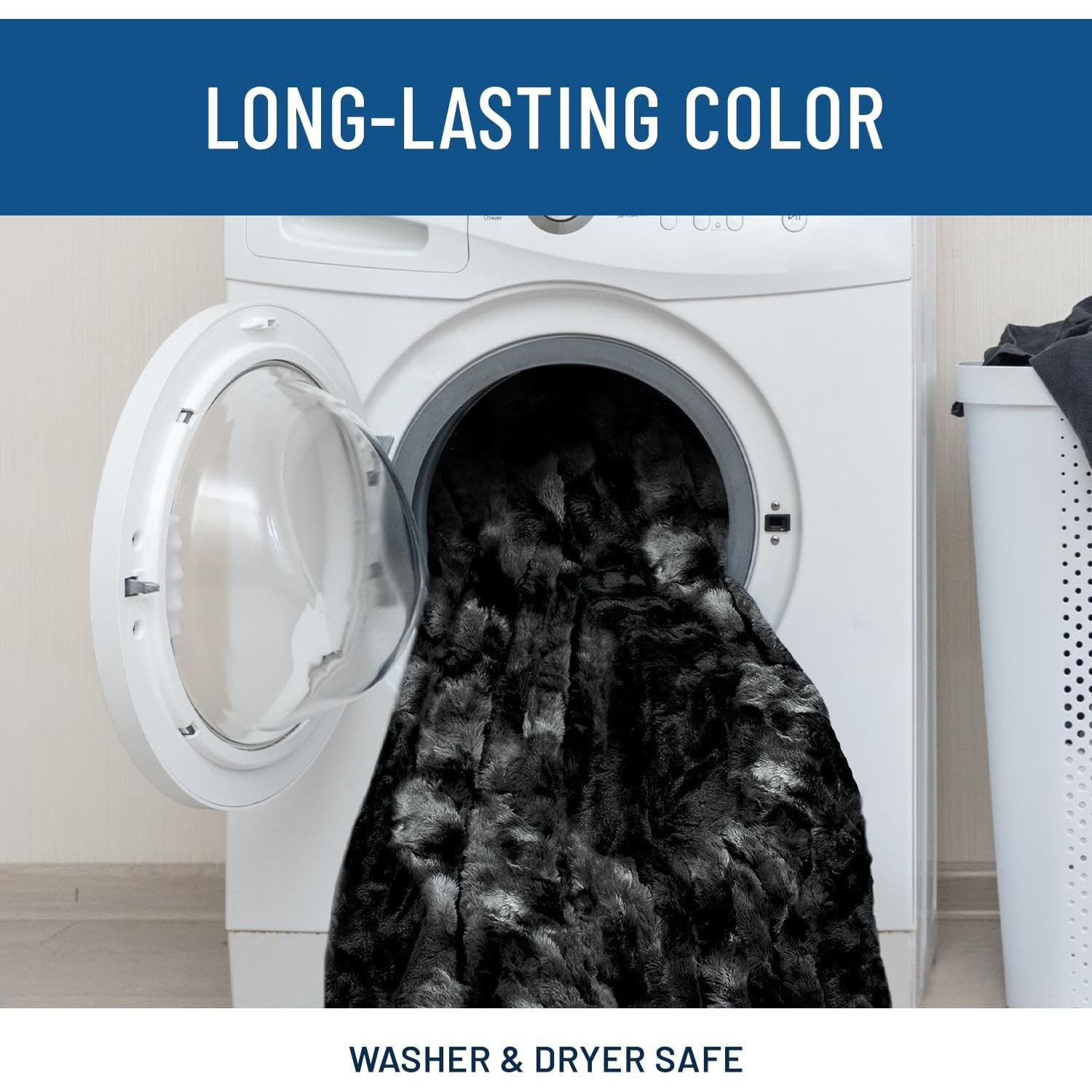 Manta de Piel Sintética Negra Everlasting Comfort 127x165 cm