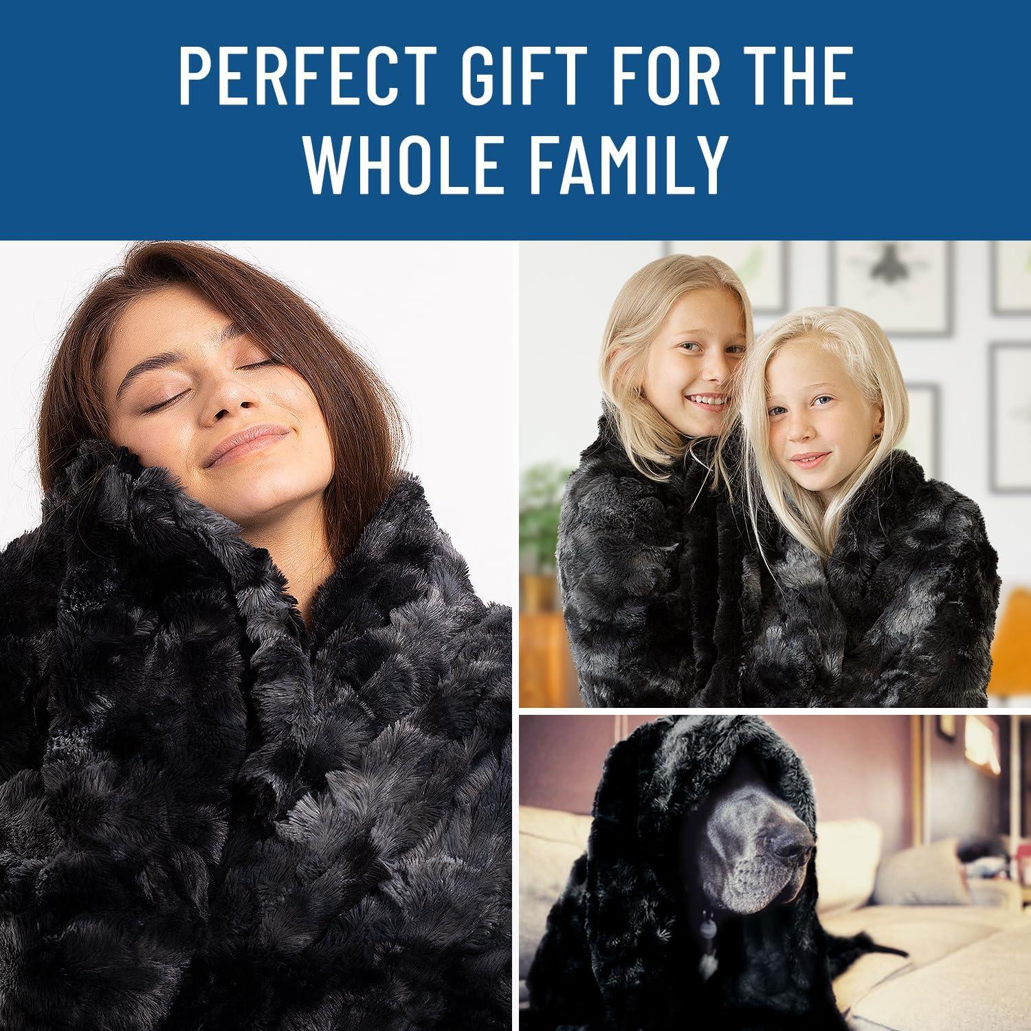 Manta de Piel Sintética Negra Everlasting Comfort 127x165 cm