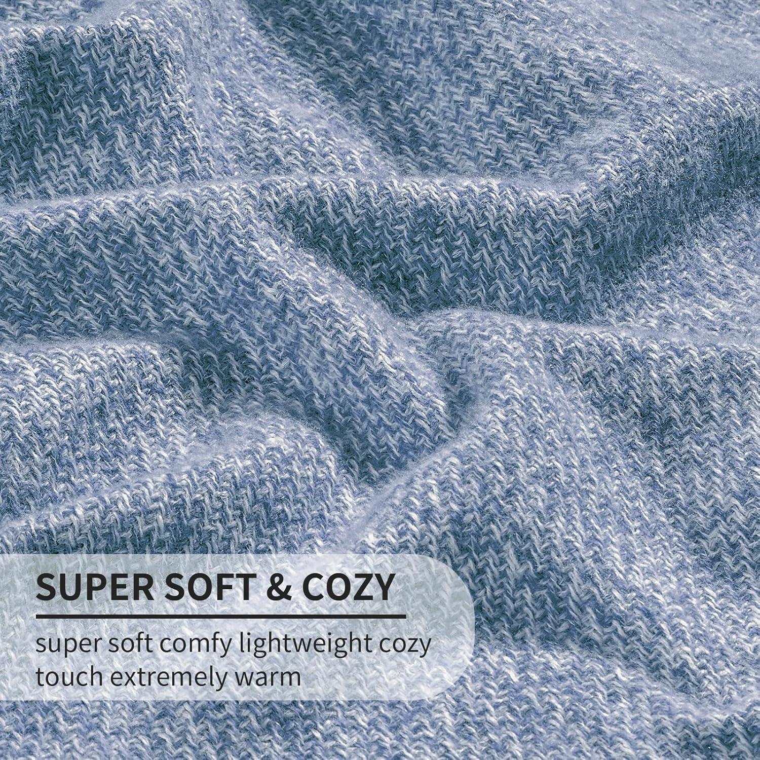 Manta Decorativa Bourina 127x178 cm Acrílico Suave Azul