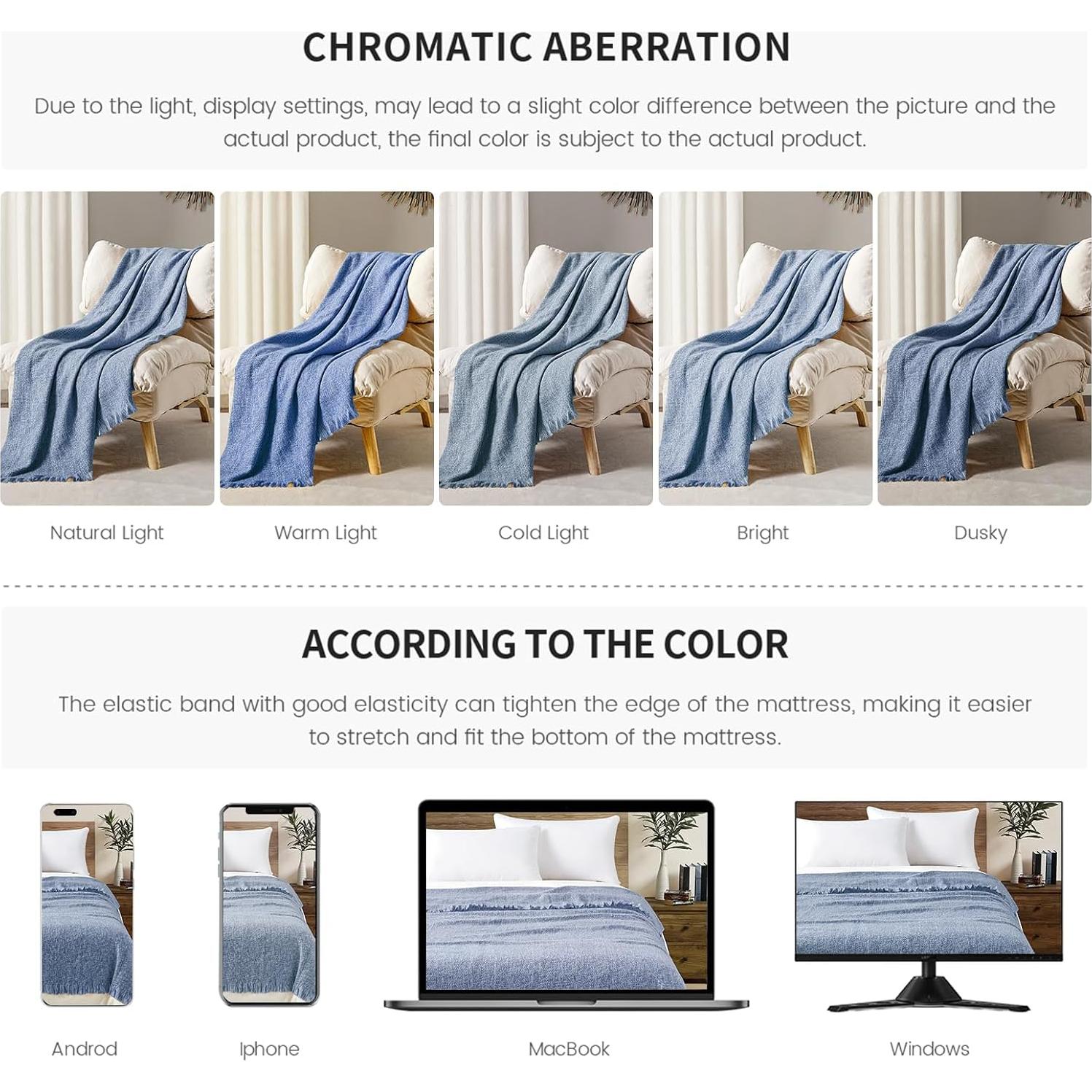 Manta Decorativa Bourina 127x178 cm Acrílico Suave Azul