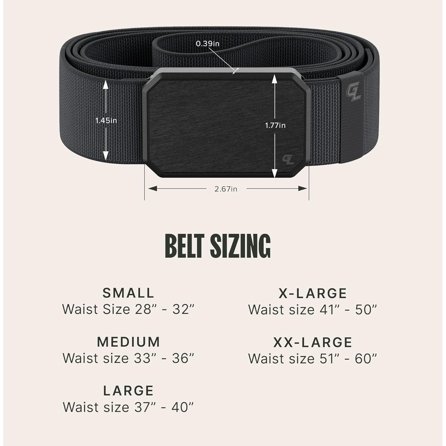 Cinturón Groove Life para hombres, nylon elástico, hebilla magnética