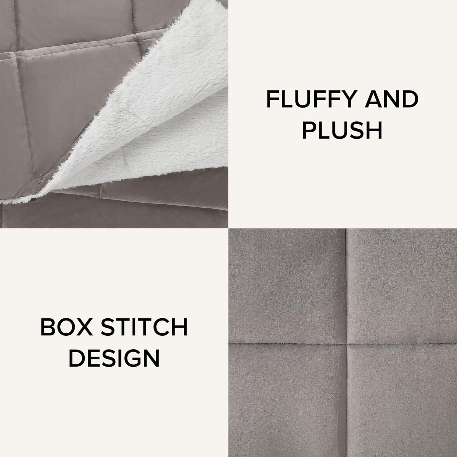 Juego de Edredón UGG Blissful Rey Gris con 2 Fundas Reversibles