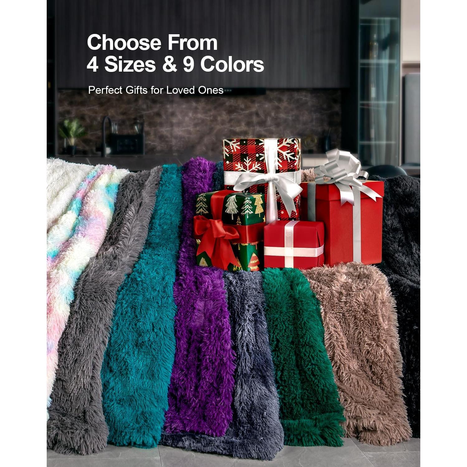 Manta de Piel Sintética Pawque 152x203 cm Gris Suave