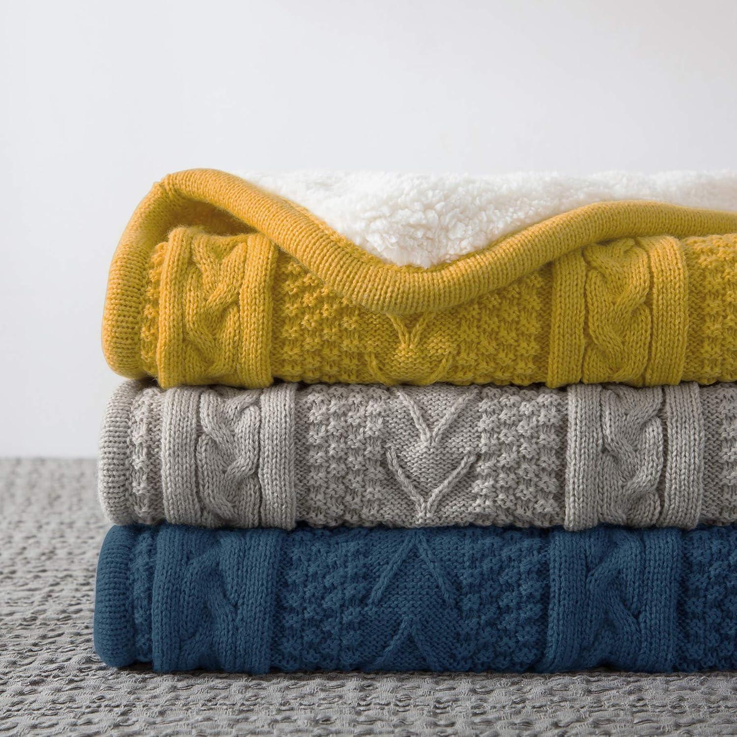 Manta de Acrílico Longhui 127x160 cm Gris Azul Reversible