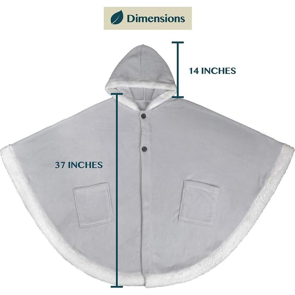 Manta Ponible PAVILIA para Mujeres Adultas - Forro Polar Gris